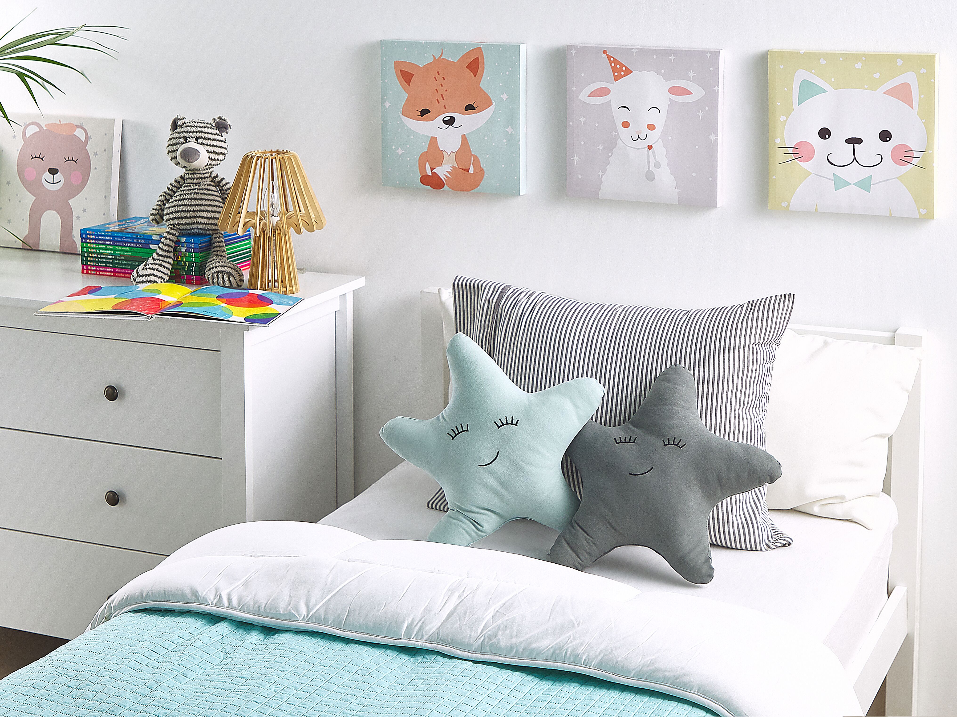 Throw Cushion BHOPAL Cotton 40 x 40 cm Grey Star