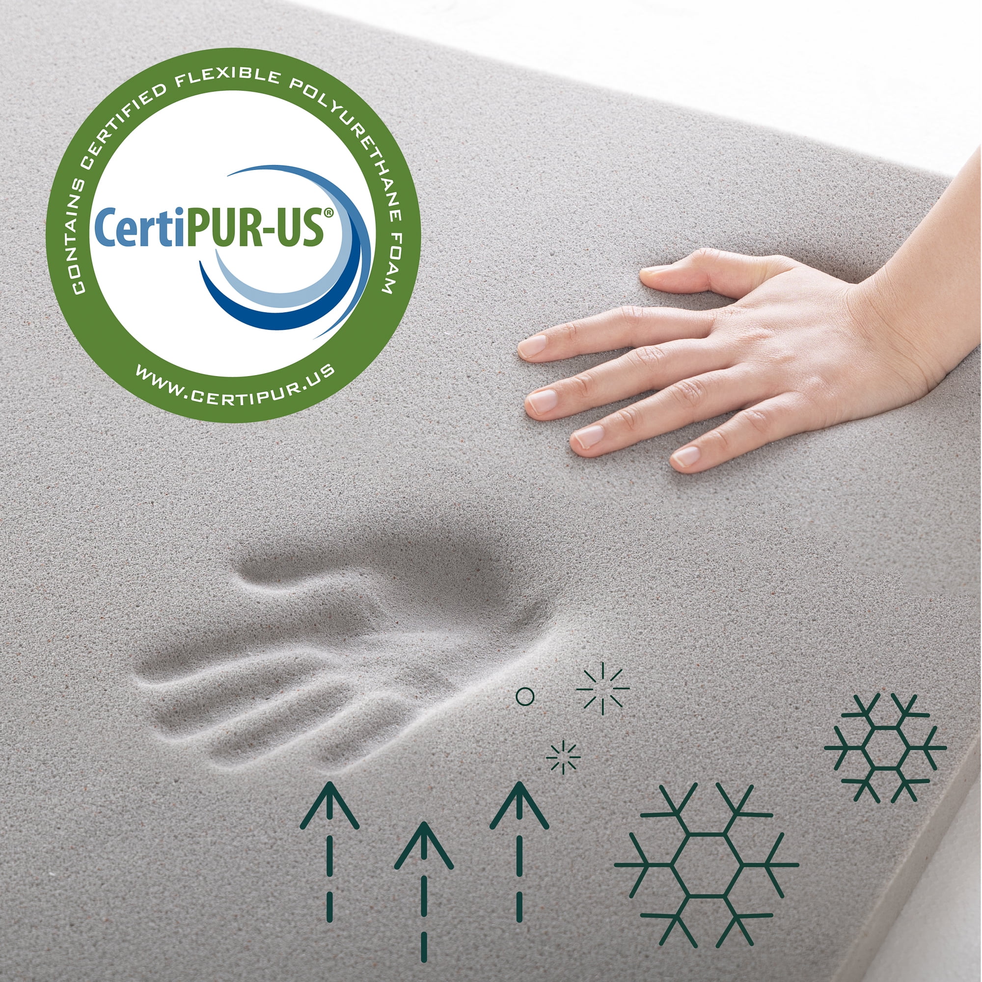Allswell 3" Covered Memory Foam Mattress Topper, Queen - Image 11
