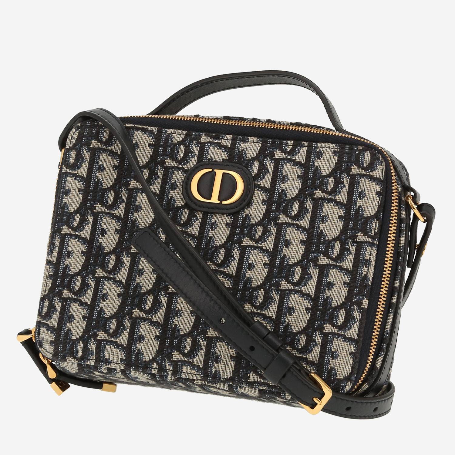 Dior Box 30 Montaigne shoulder bag in navy blue monogram canvas Oblique
