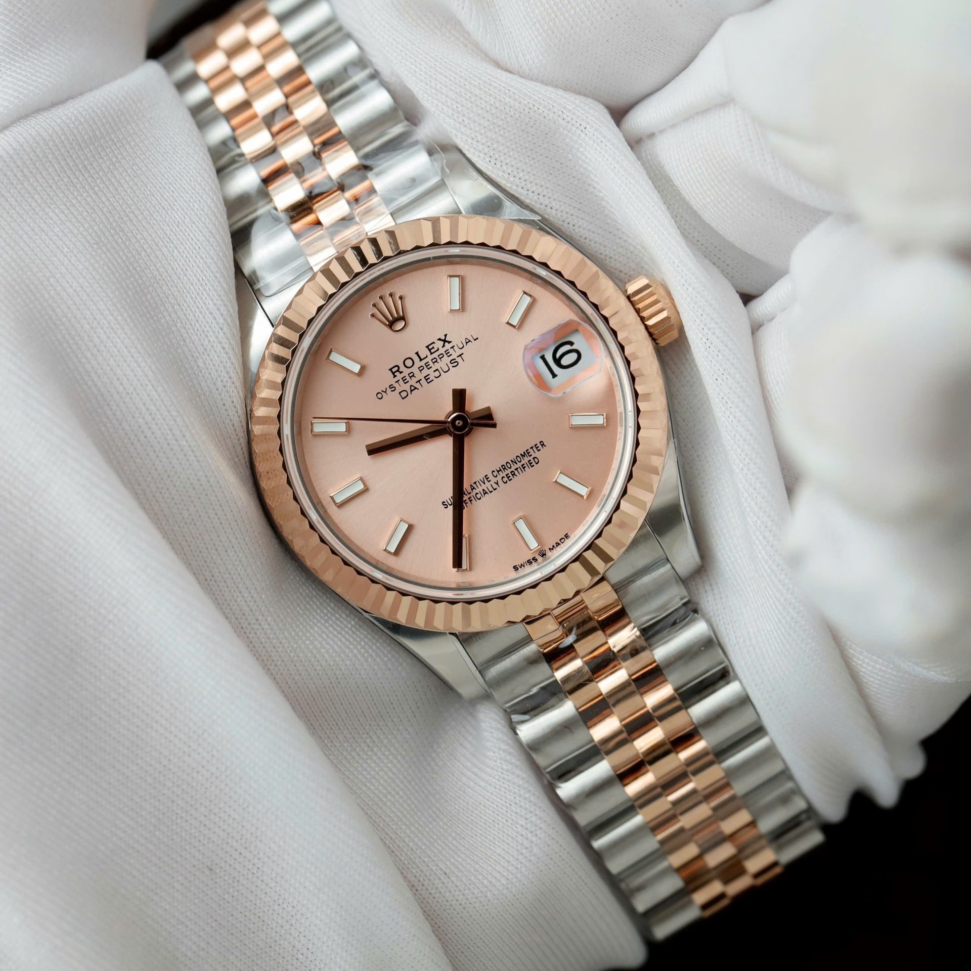 Rolex DateJust Imitation Luxury Watches Pink Dial Jubilee Strap THB Factory 31mm - Elite Watch Atelier