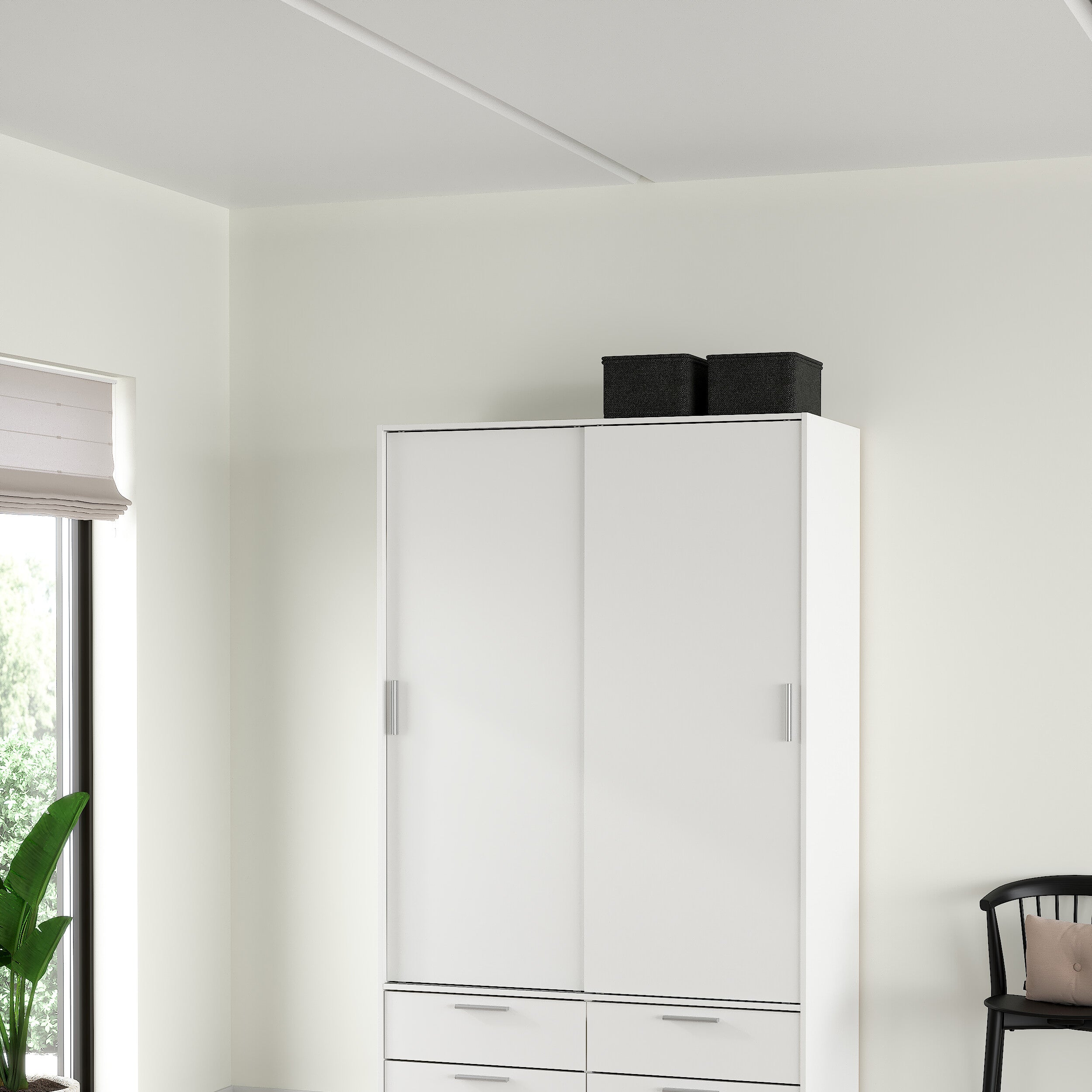 Blokker basic Slim Kledingkast - B 121,2 cm - Wit