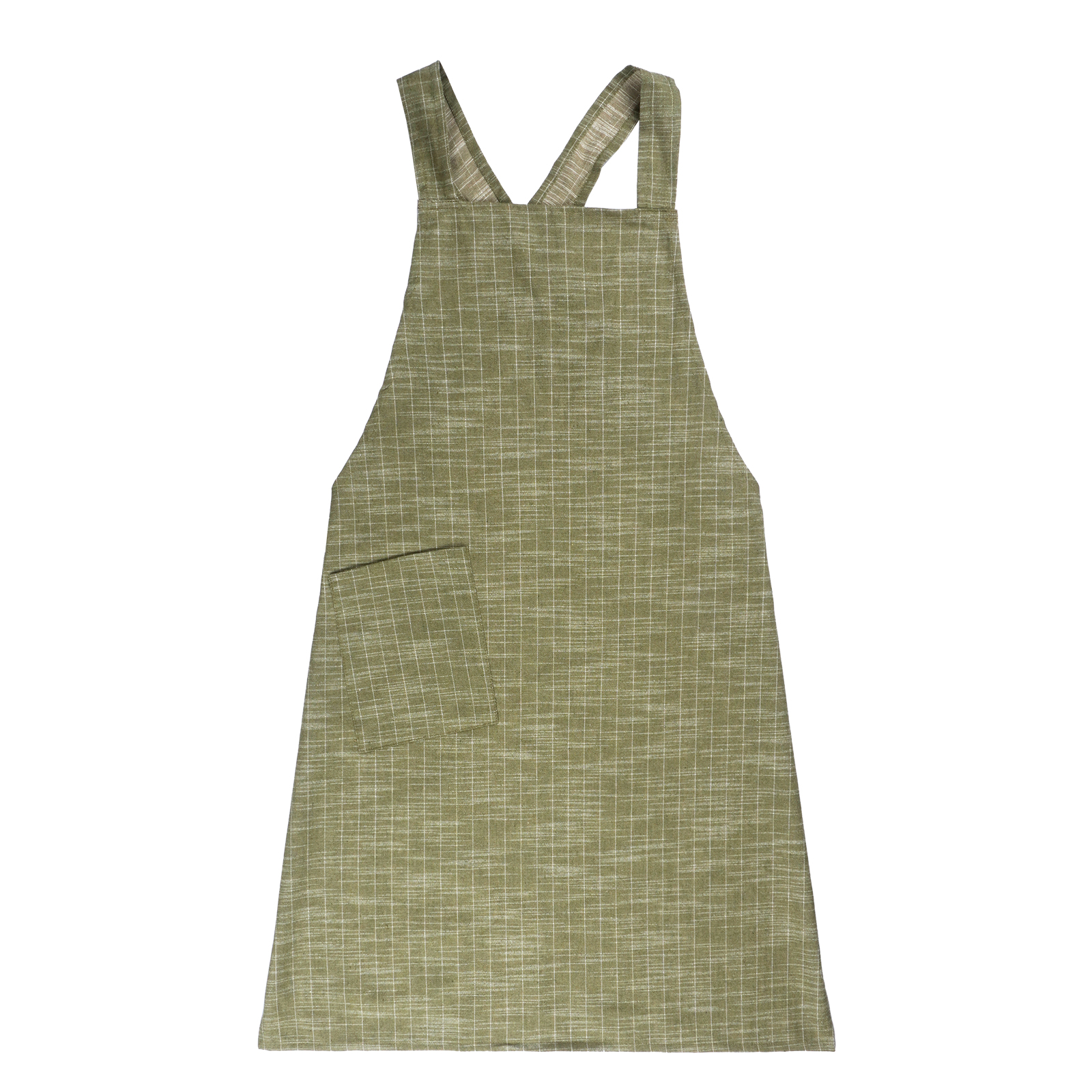 Apron Logo Printed Adjustable Neck Strap Large Pockets Durable Reusable Cotton Easy to Clean Kitchen Apron