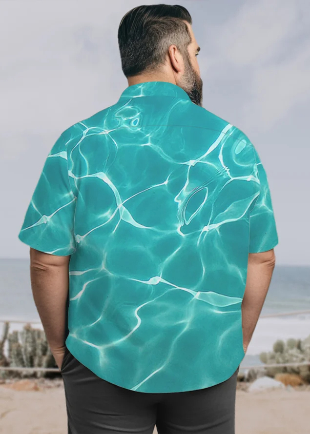 Men's Big Size Vacation Casual Hawaiian Short Sleeve Shirt