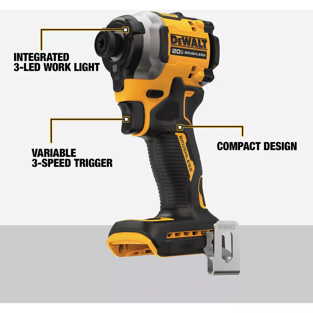 DEWALT ATOMIC 20V MAX Brushless 1/4 In. Cordless Impact Driver (Tool Only)