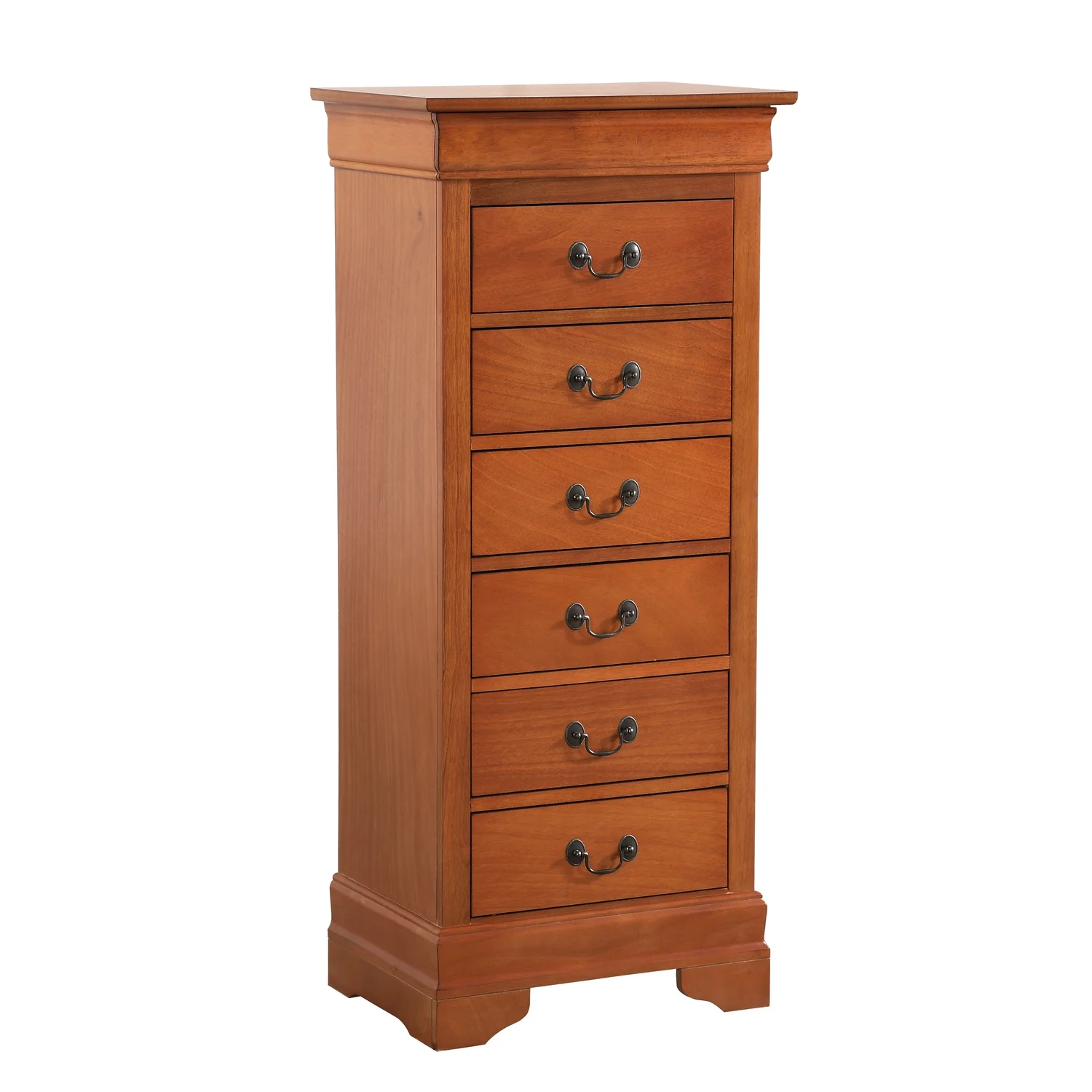 Glory Furniture Louis Phillipe 7 Drawer Lingerie Chest in Cherry - Image 45