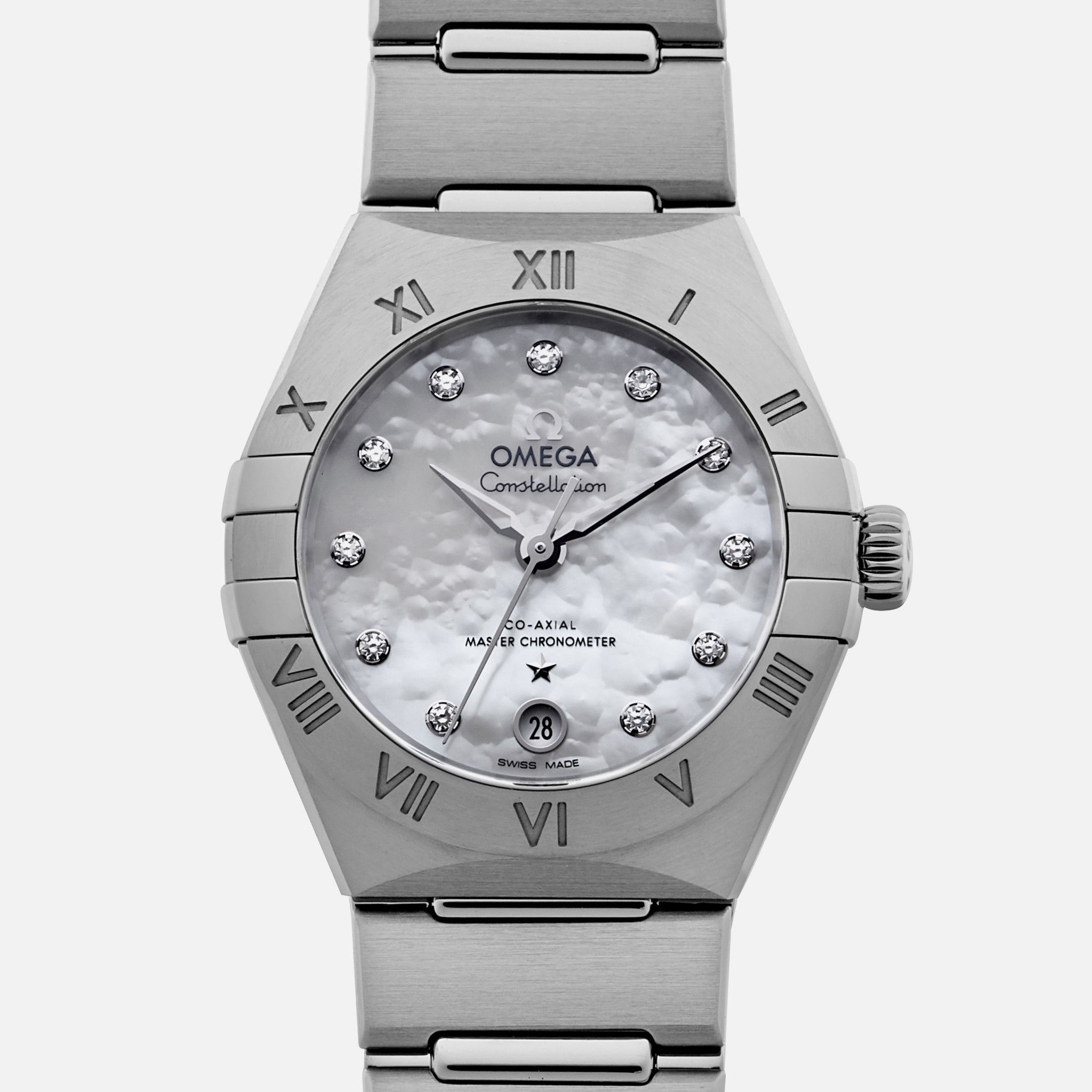 Constellation Co-Axial Master Chronometer 29mm Stainless Steel With Diamonds(1:1 replica) - Top club