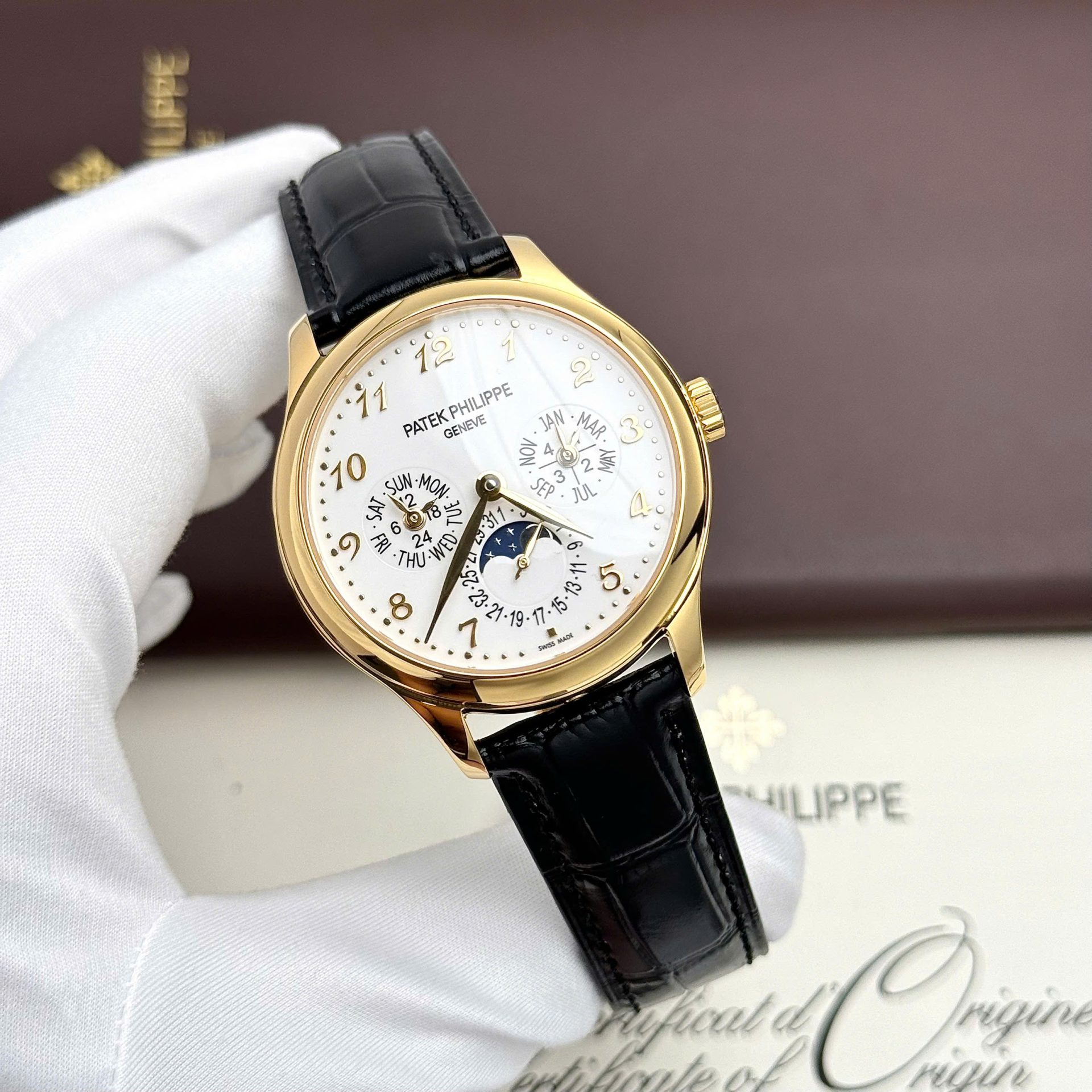 Patek Philippe Grand Complicaitons 5327J Best Replica Watches Leather Strap Men s 40mm - Top club