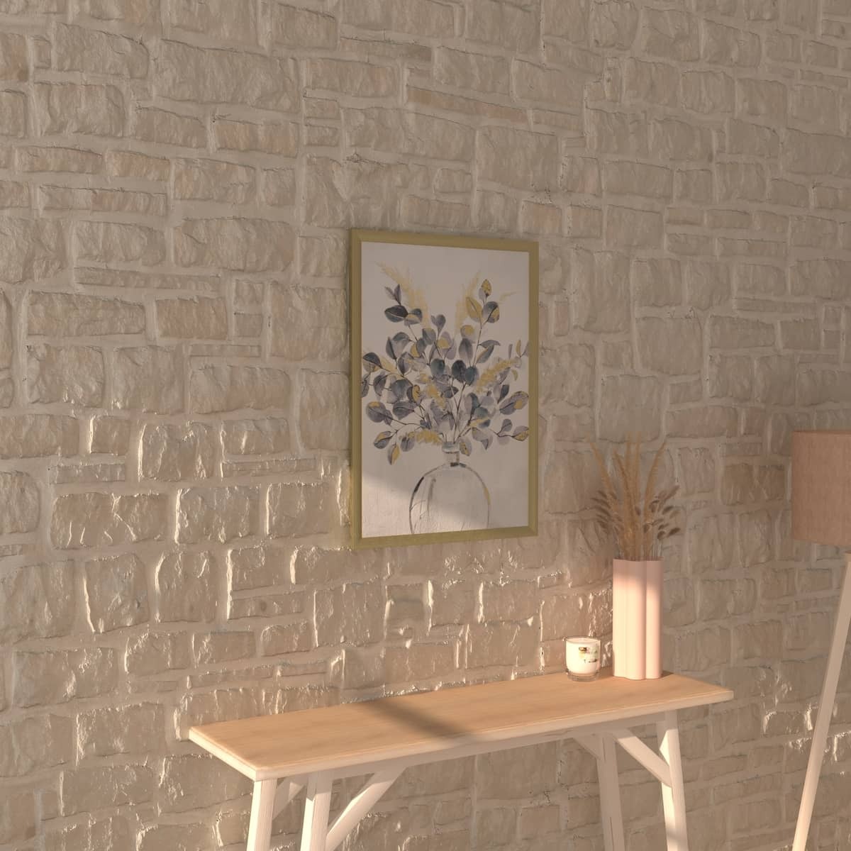 Framed canvas"Fleurs" 50x70 cm