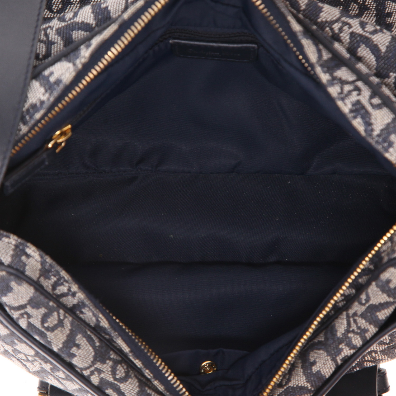 Dior handbag in navy blue monogram canvas Oblique and navy blue leather1:1High-quality replica