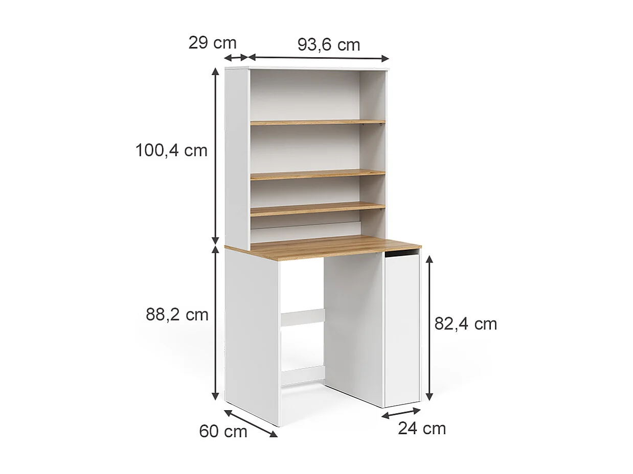 Armoire machine à laver blanc/artisan 93.6x60x88.2 viktor