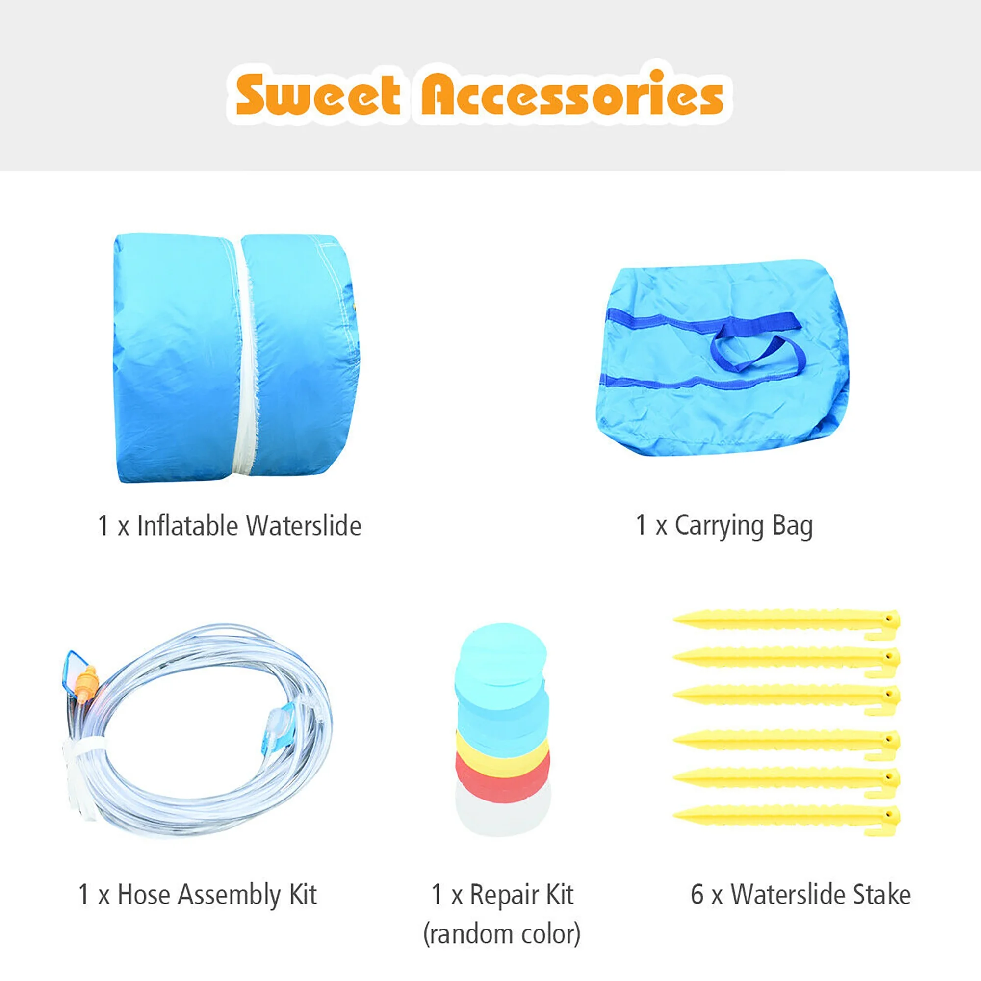 Costway Inflatable Water Slide Crab Dual Slide Bounce House Splash Pool with 950W Blower - Image 6