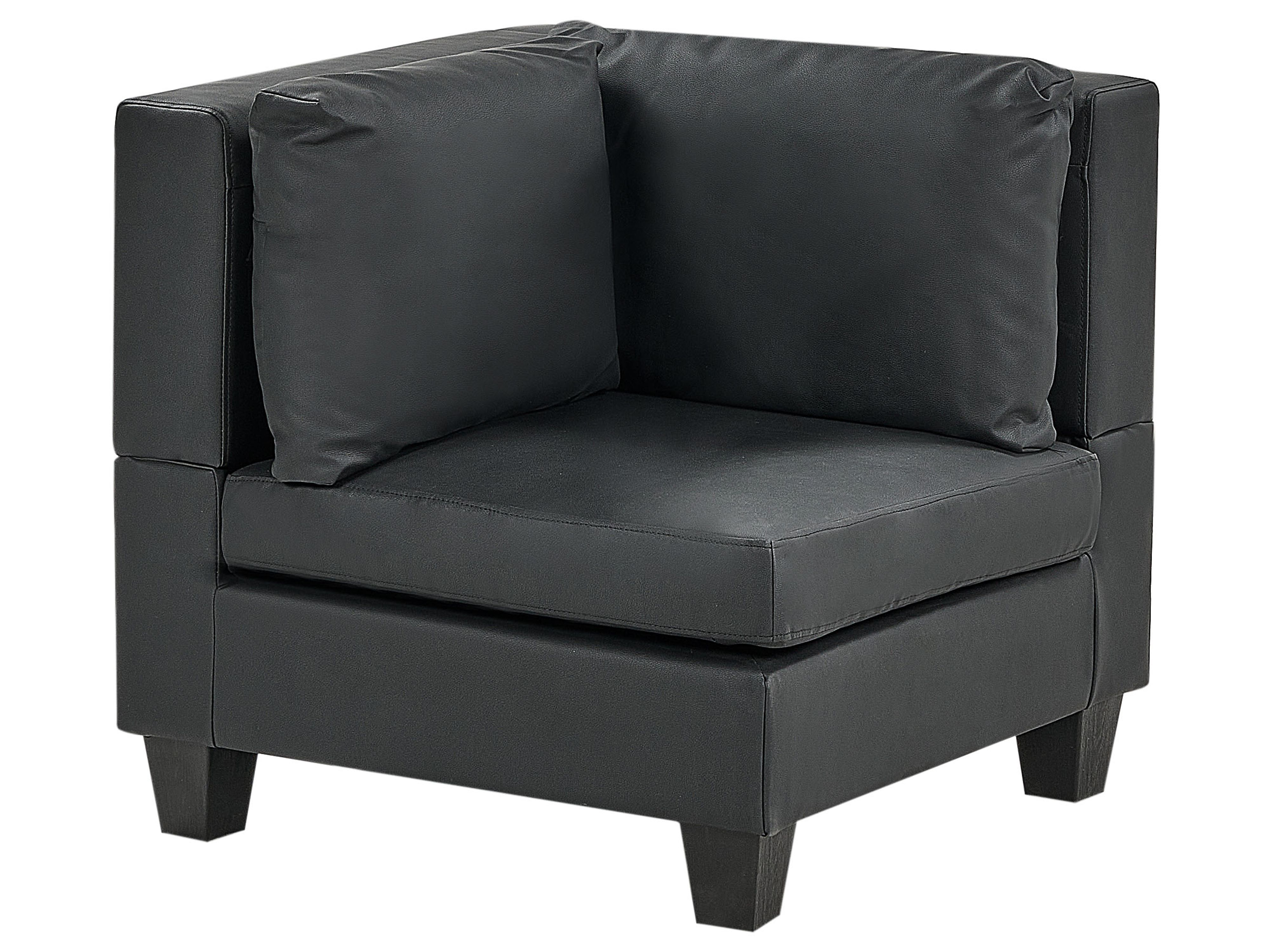 Corner Seat UNSTAD Faux Leather Black