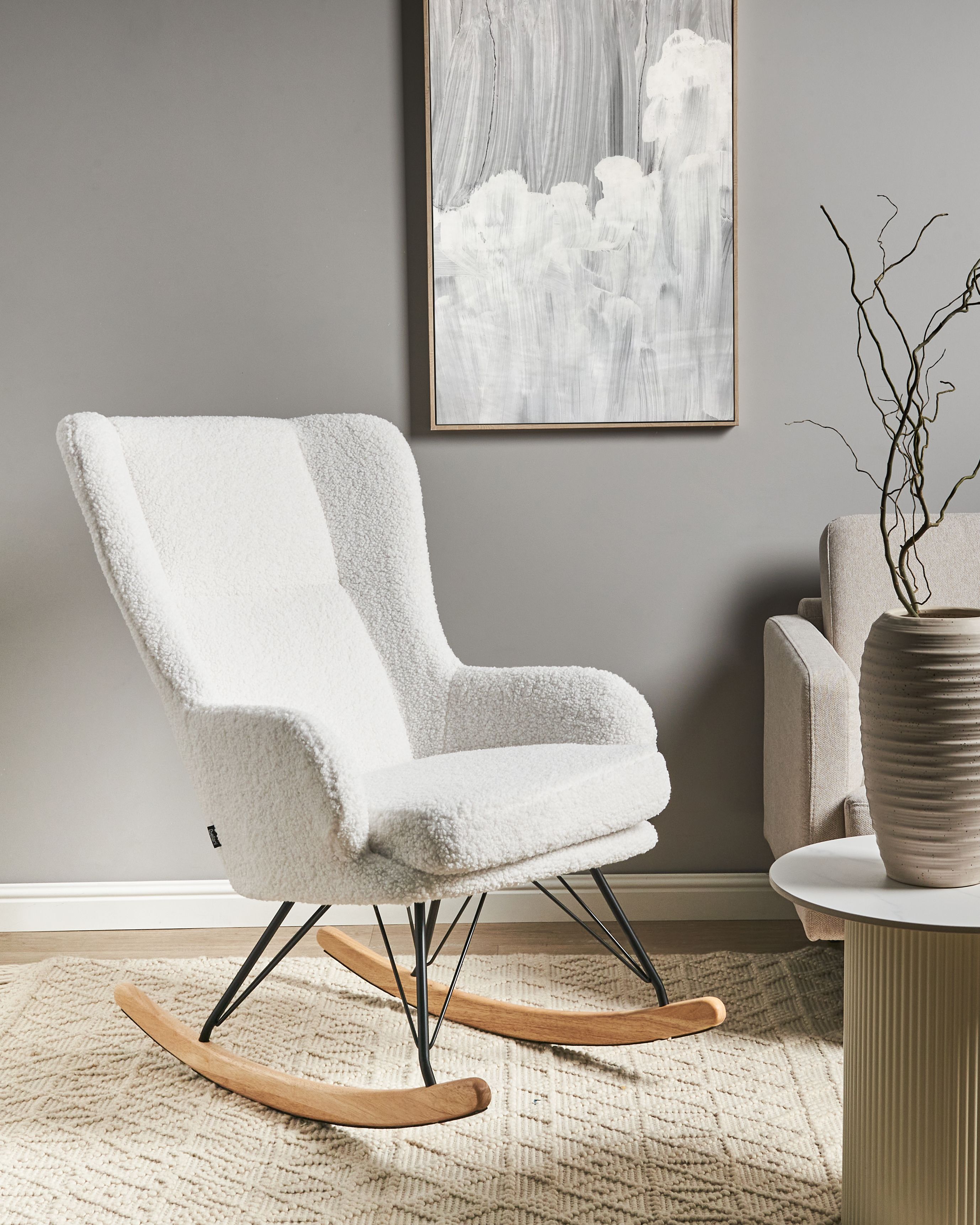 Rocking Chair LUOMA Boucle Off-White