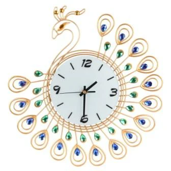 Antique Diamond Peacock Wall Clock