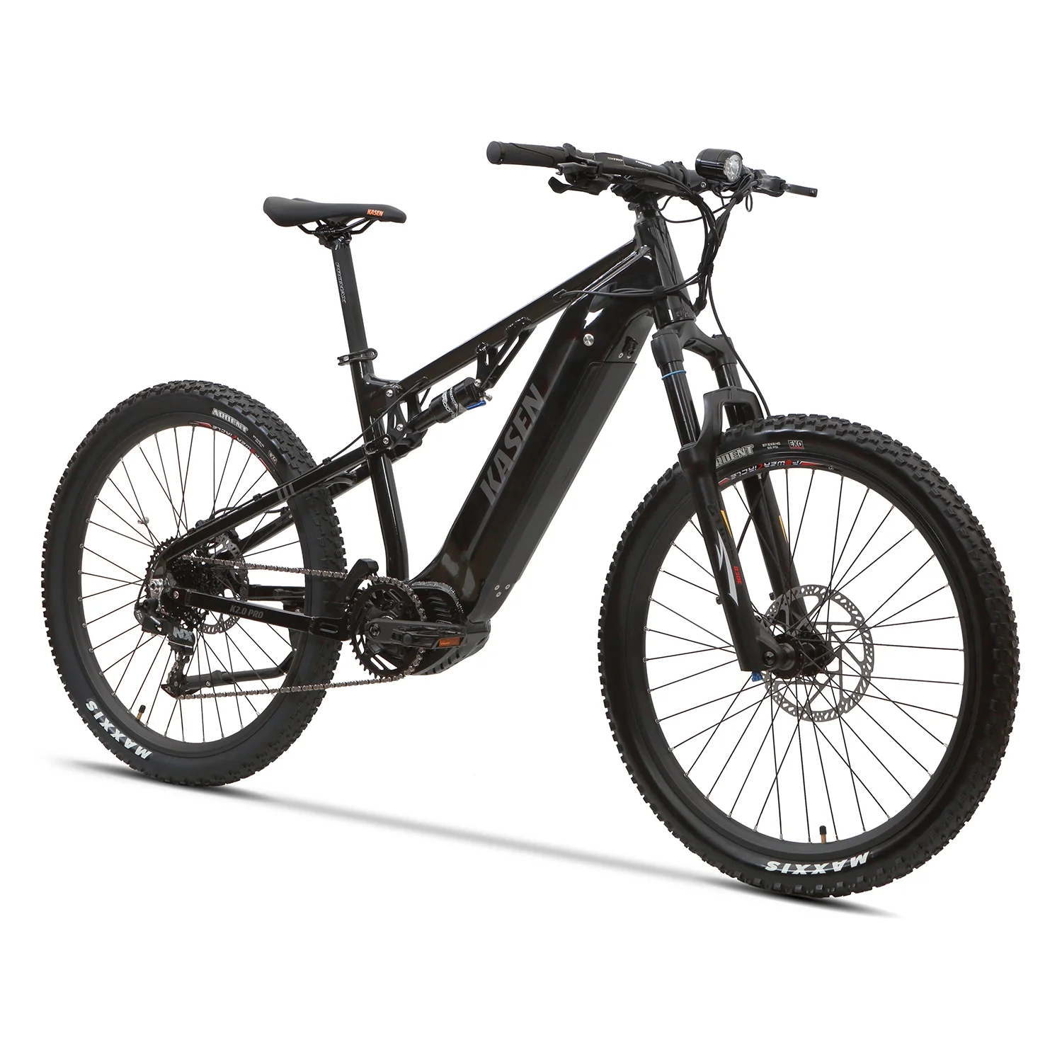Kasen Electric Mountain Bike Mid-driven 500w 48v 15ah Full Suspension Throttle and Pedal Assist - Image 4