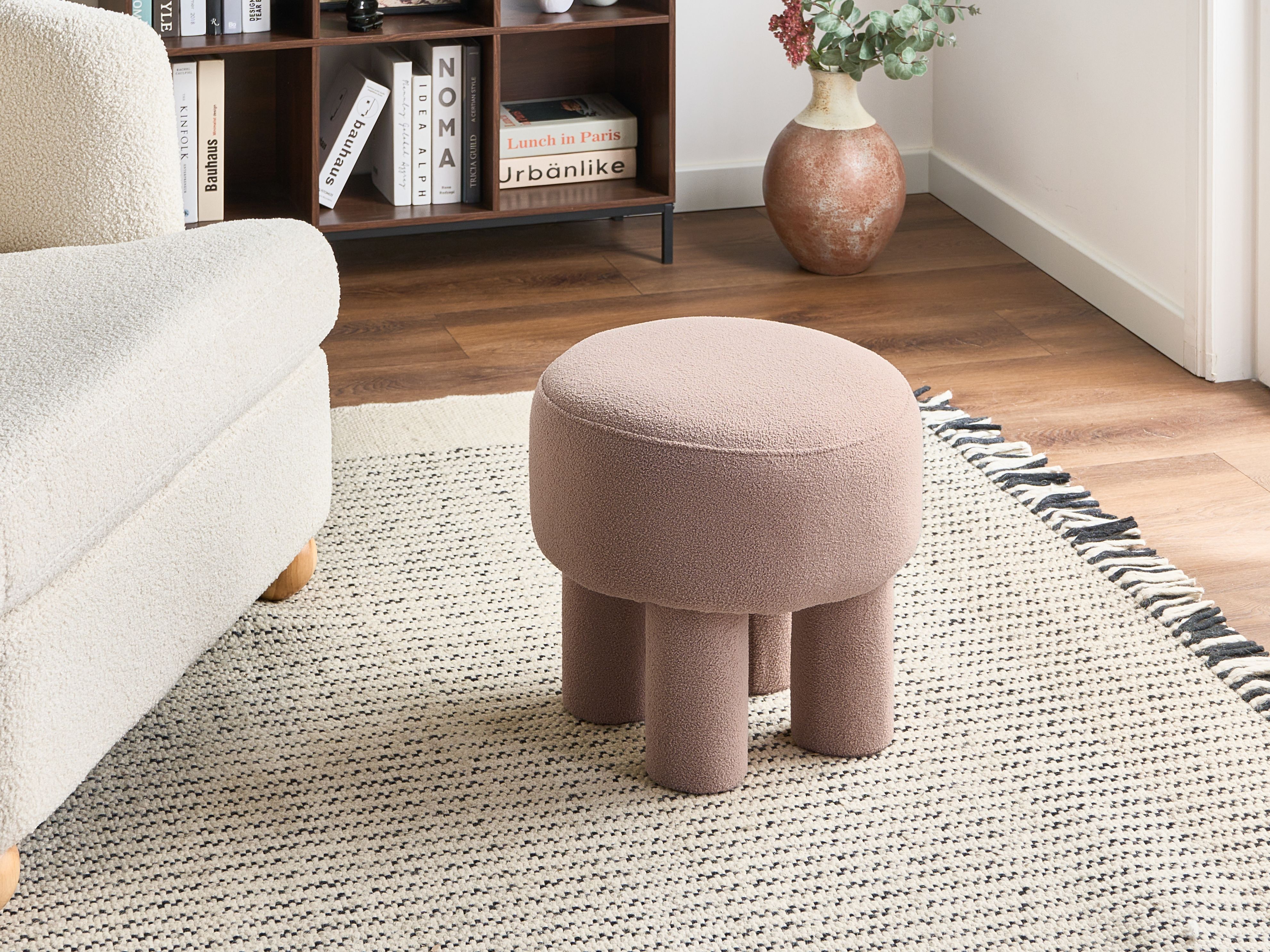 Footstool CANBY Boucle Beige