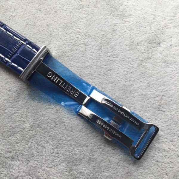 Replica Breitling Super Ocean Heritage Chrono SS Blue Dial SS Leather Strap A7750 - Top club