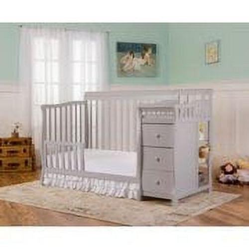 Alternative view of Dream On Me Brody 5-in-1 Convertible Crib Adjustable Mattress Crib & Changer Pearl Gray
