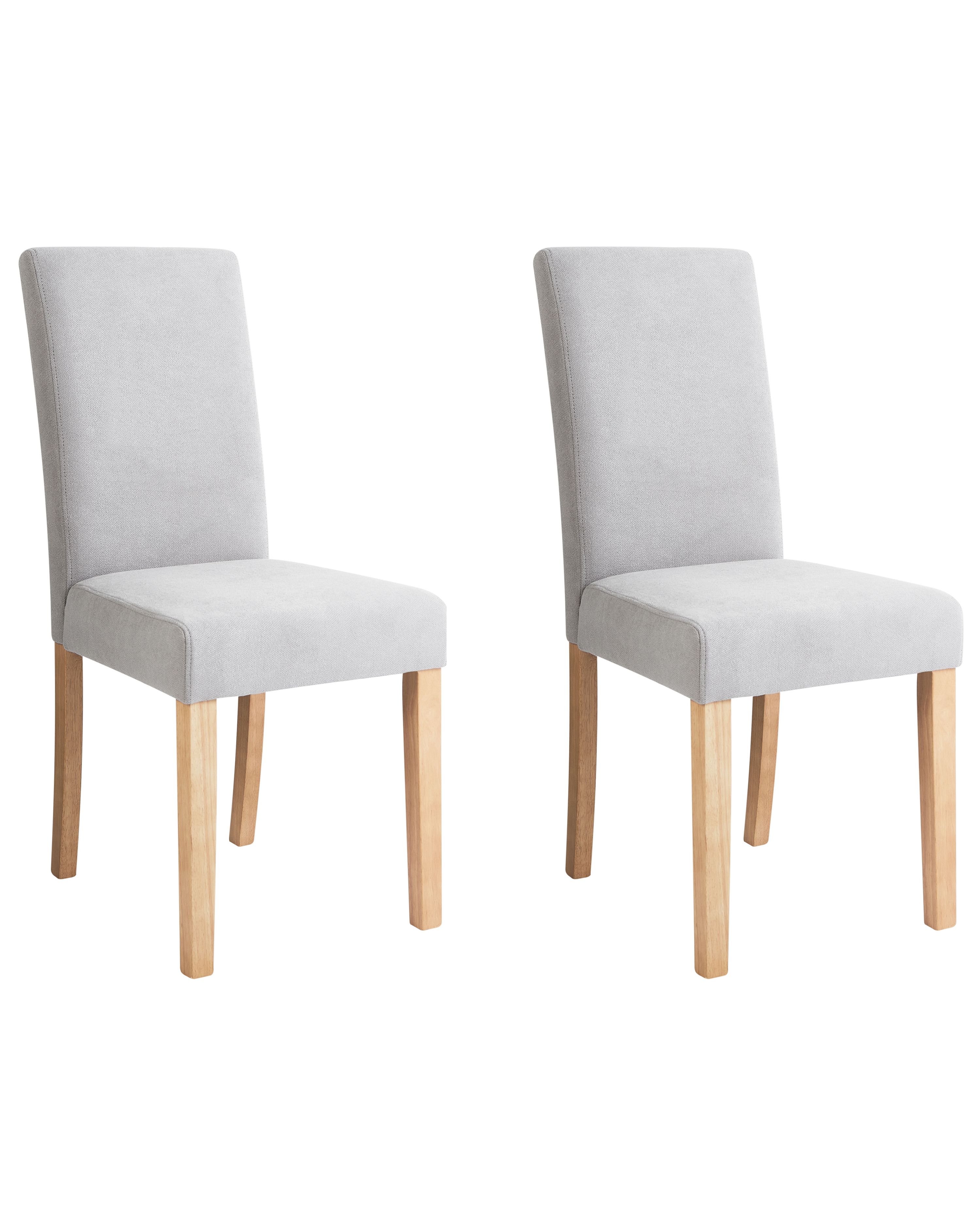 Set of 2 Dining Chairs BROADWAY Fabric Dark Grey