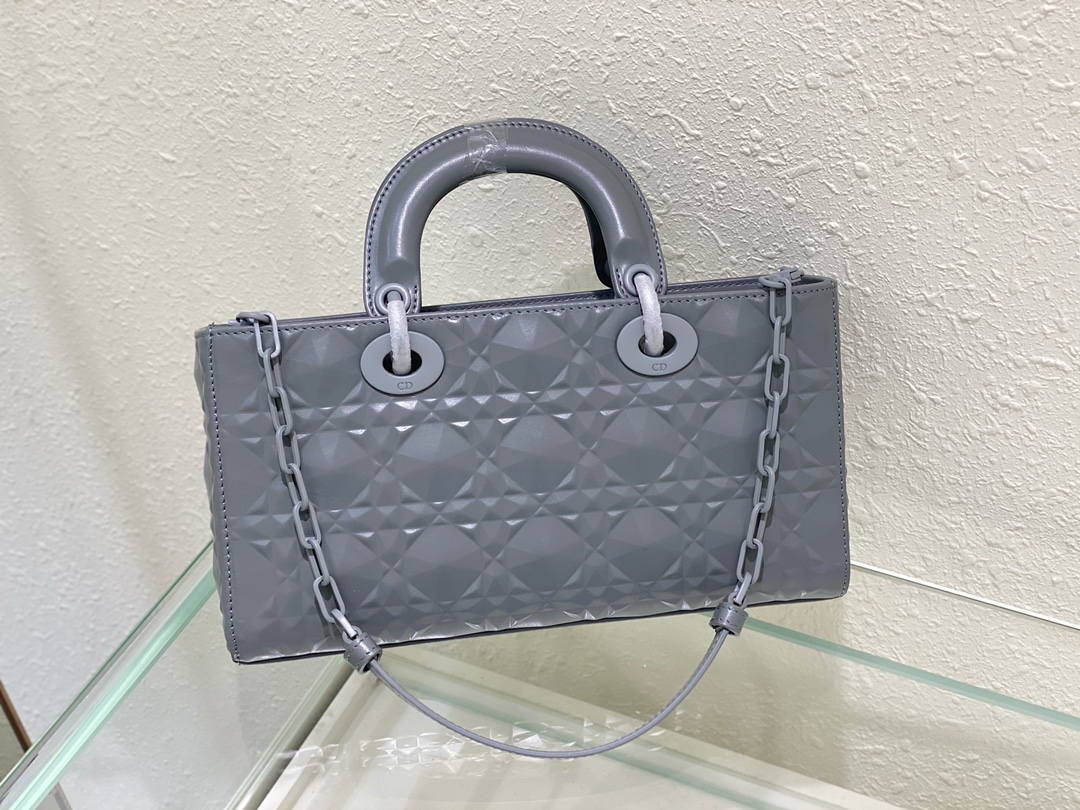 Medium Lady D-joy Bag White/Grey/Beige/Black For Women 10in/26cm M0540ONGE_M0301:1High-quality replica