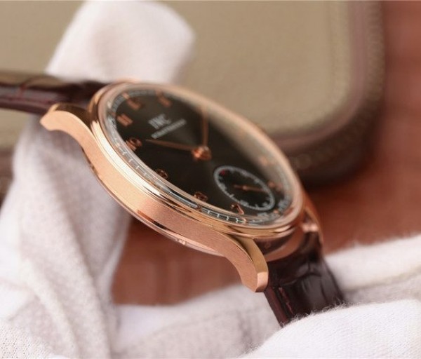 Replica IWC ZF Portuguese IW545406 RG Brown Dial Leather Strap A6498 - Top club