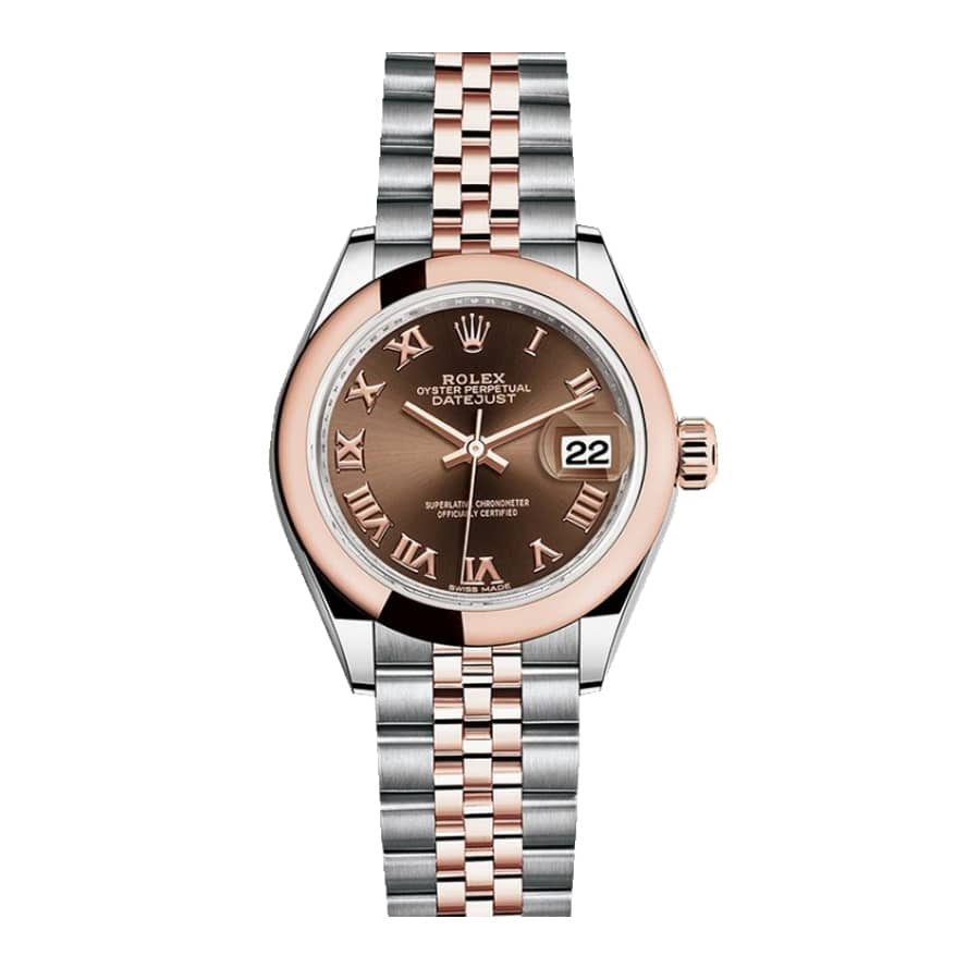 Rolex Datejust 278341RBR Everose Gold and Chocolate with Diamond Dial Jubilee Replica - Elite Watch Atelier