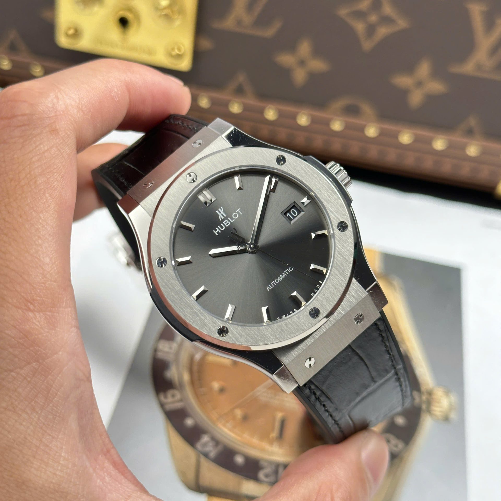 Hublot Classic Fusion Titanium Copies Watches Gray Dial Weight 84 Grams Super Light JJZ Factory 42mm - Top club