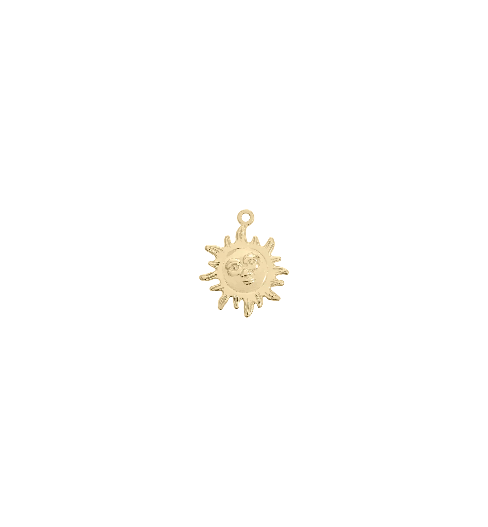 Tiny Sunbeam Charm 14K