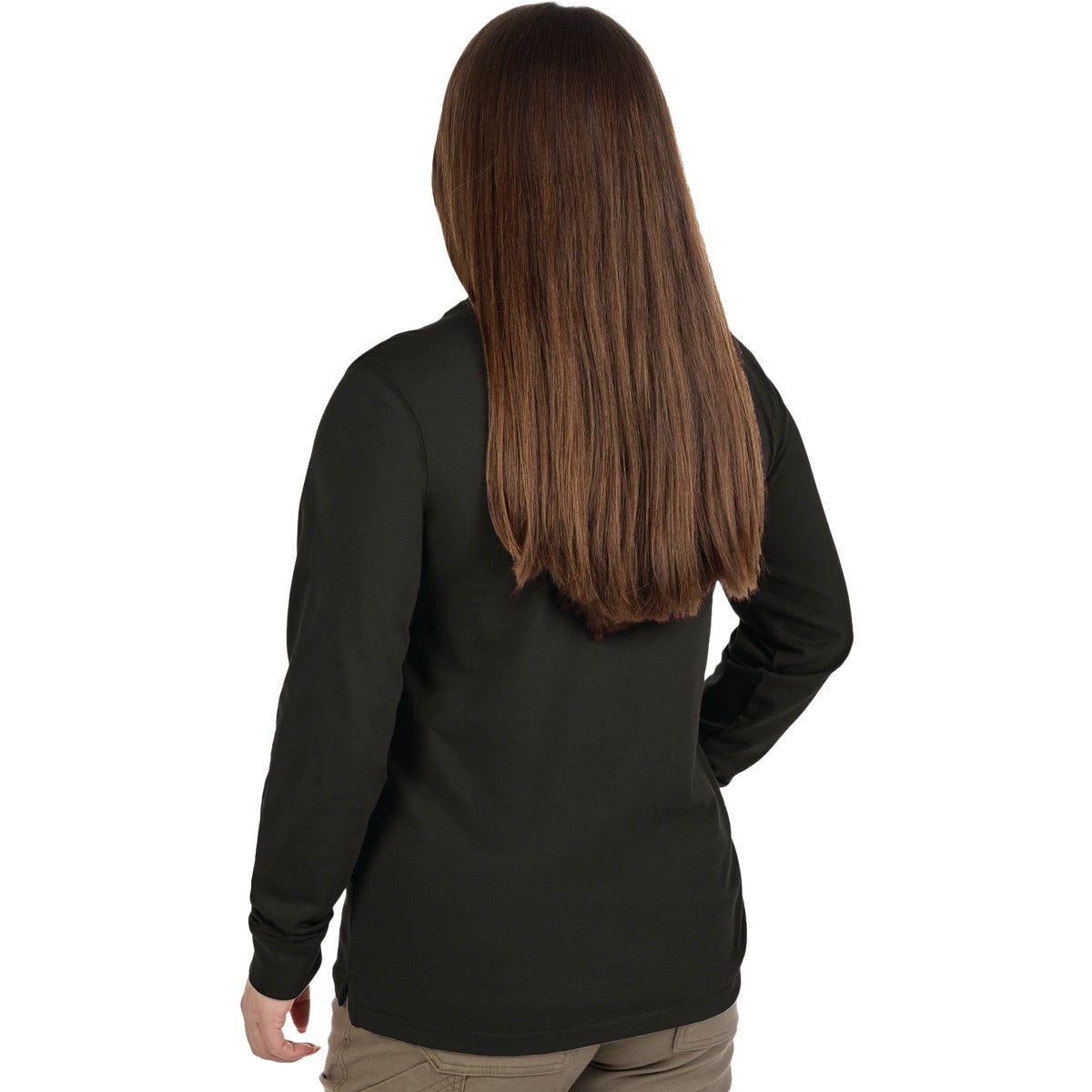 Milwaukee GRIDIRON Women's Small Black Long Sleeve Pocket T-Shirt