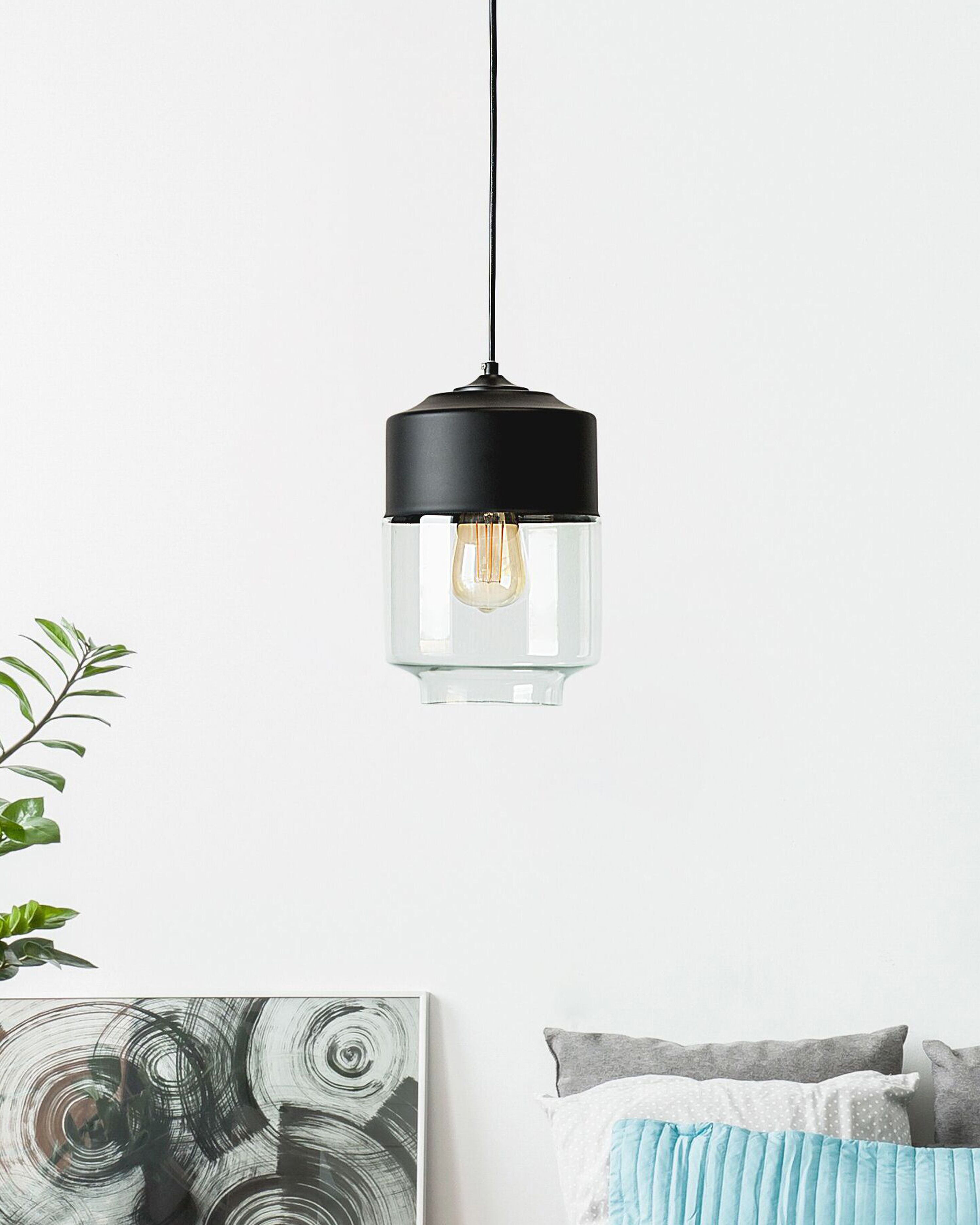 Pendant Lamp JURUA Glass Black