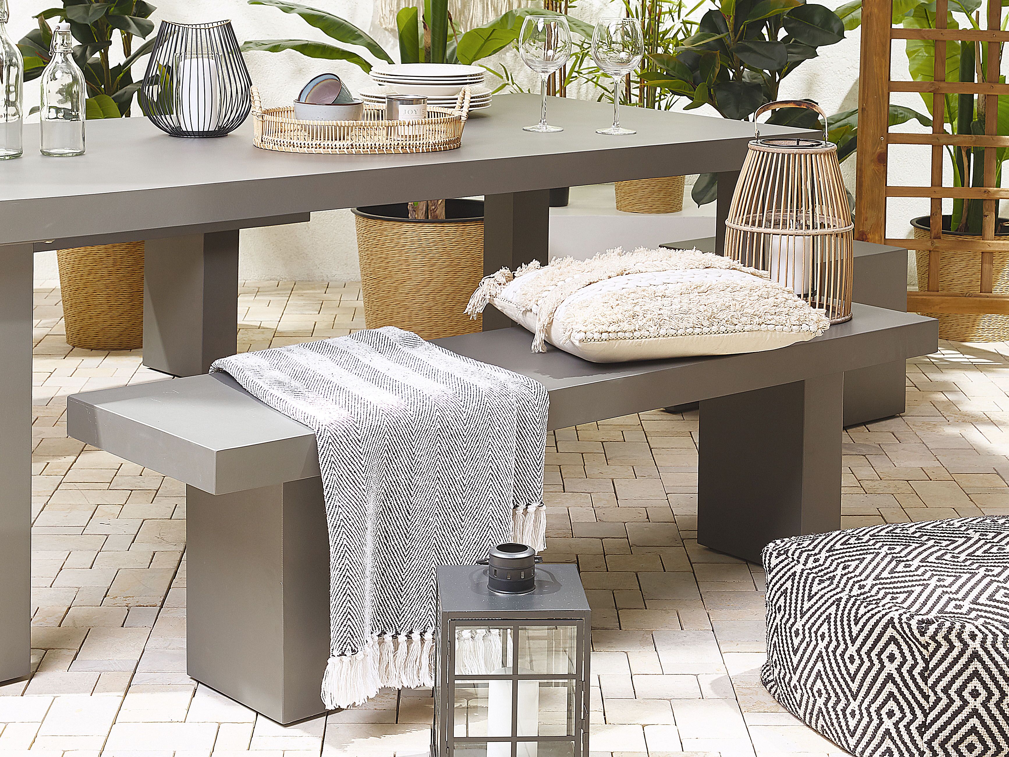 Garden Bench TARANTO 150 cm Concrete Grey