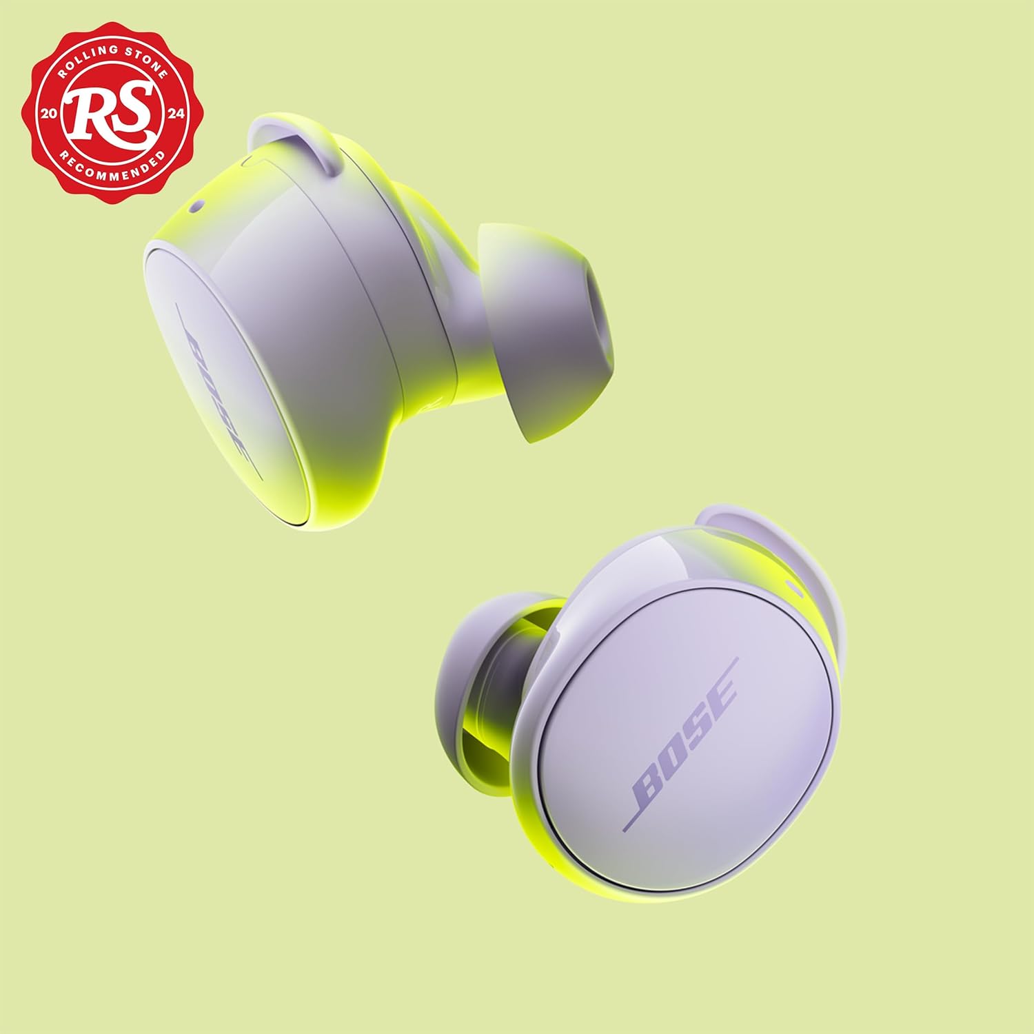 Bose QuietComfort Bluetooth Earbuds, True Wireless Earbuds with Active Noise Cancellation and Mic, Deep Bass, IPX4 Rating, Up to 8.5 Hours of Playtime, Chilled Lilac