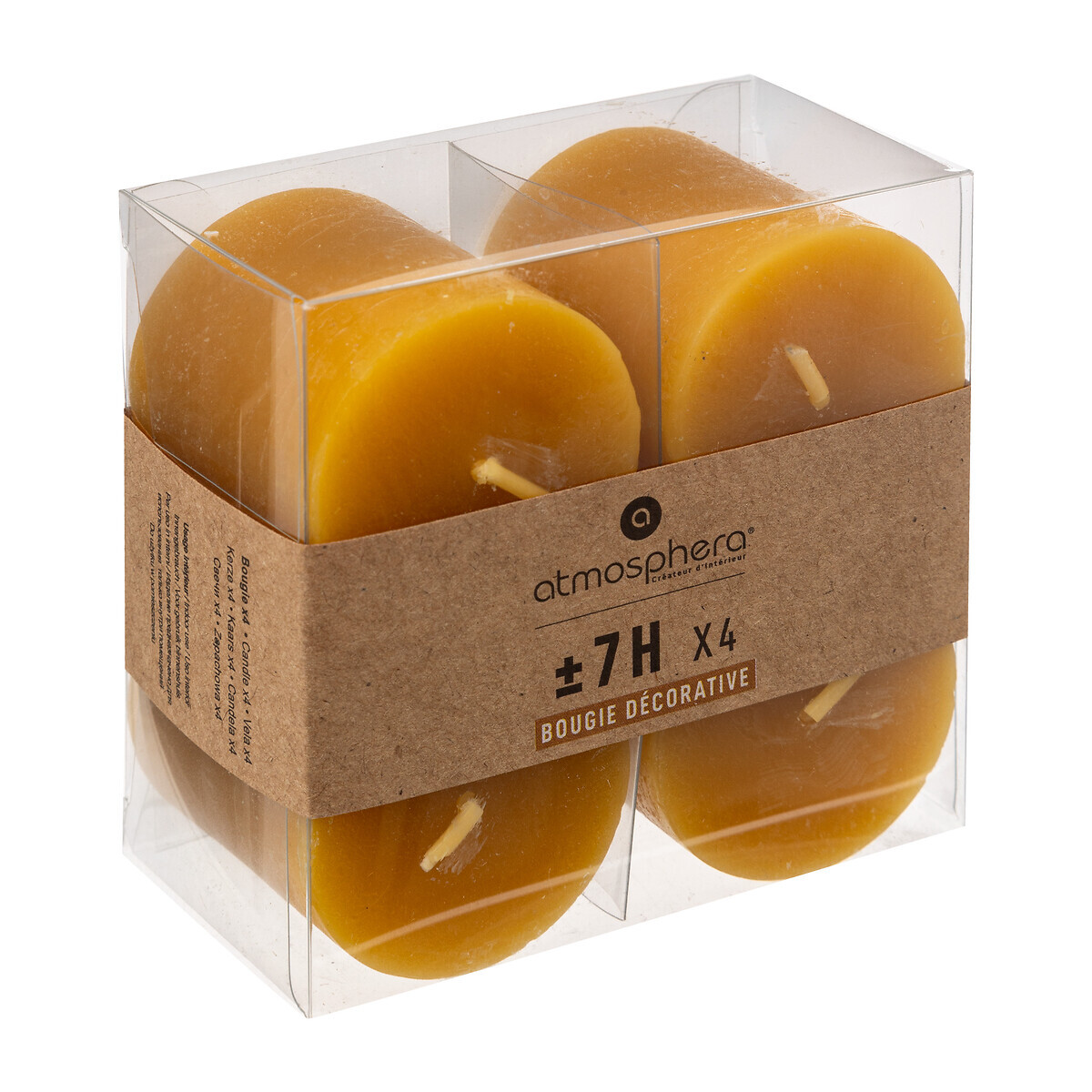 Rustic candle Yellow, 60g