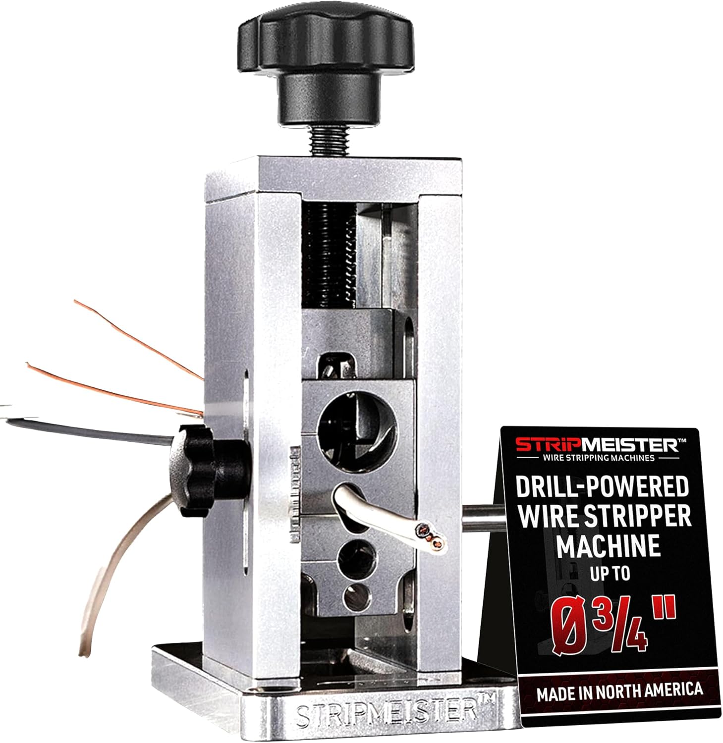 StripMeister Original Drill-Powered Wire Stripper – Wire Sizes Up To Ø3/4