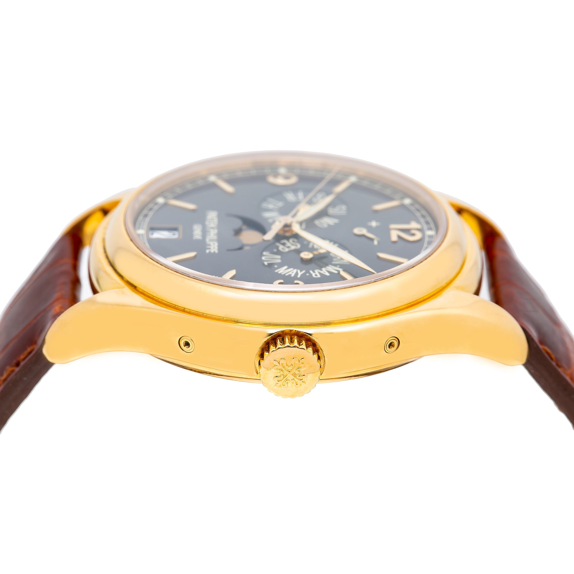 Patek Philippe Annual Calendar 5146J 39MM Gray Dial With Leather Bracelet(1:1 replica) - Top club