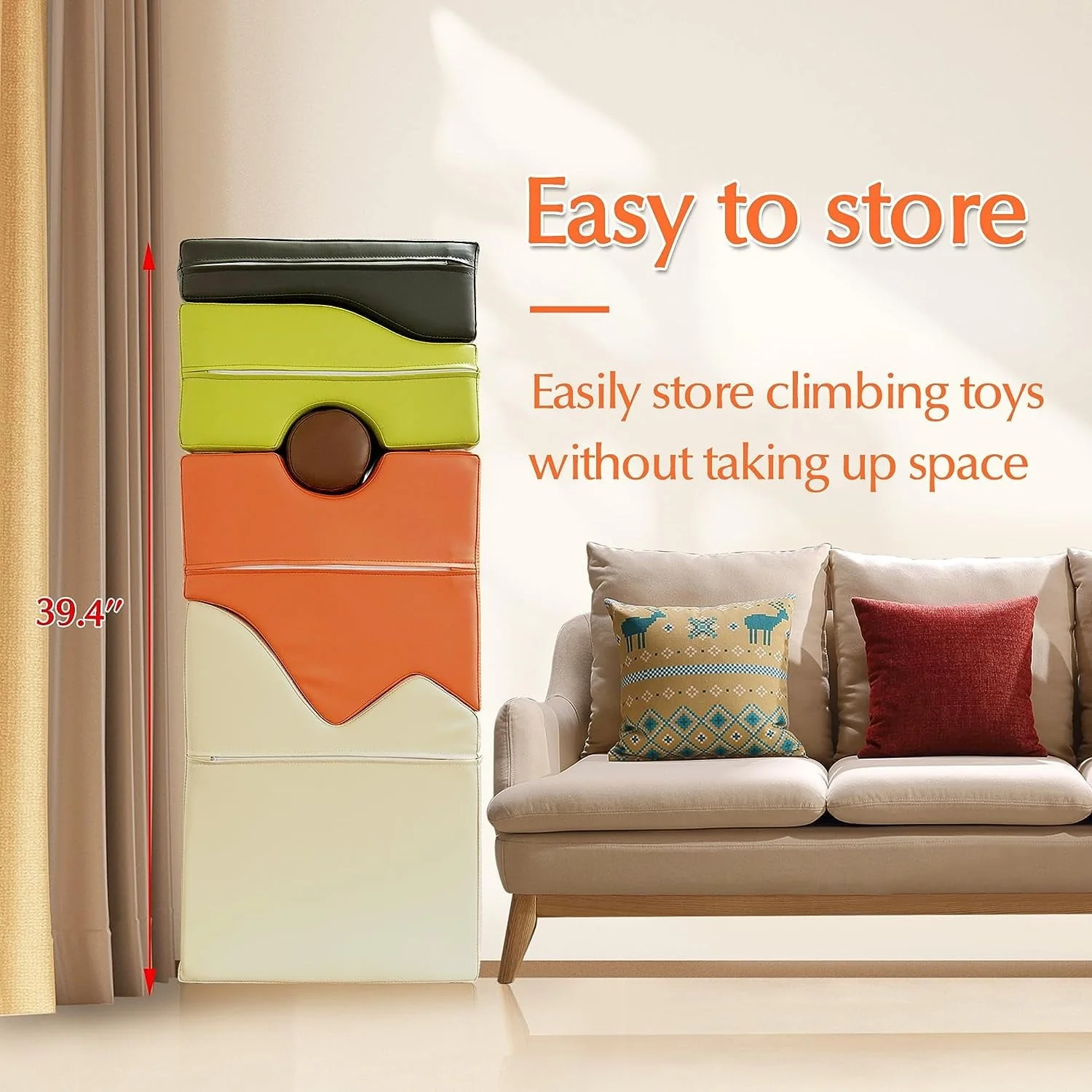 5Pcs Foam Climbing Blocks, Linor Indoor Toddler Climbing Toys for Toddlers and Preschoolers, Safe Soft Play Equipment Foam Blocks Climber, Climb & Crawl Kids Soft Foam Activity Playset - Image 5