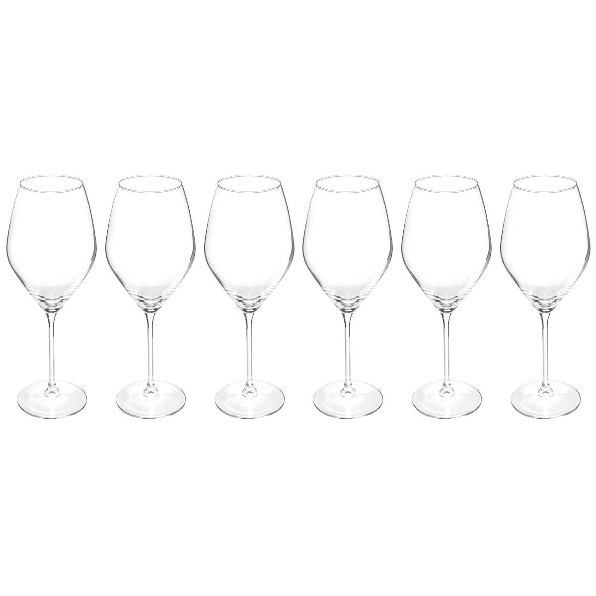 Set of 6 water glasses "Silvia" 470 ml, Transparent
