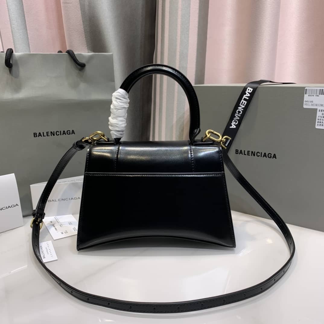 Balenciaga Hourglass Leather Top Handle Replica Bag - Replicaclubs