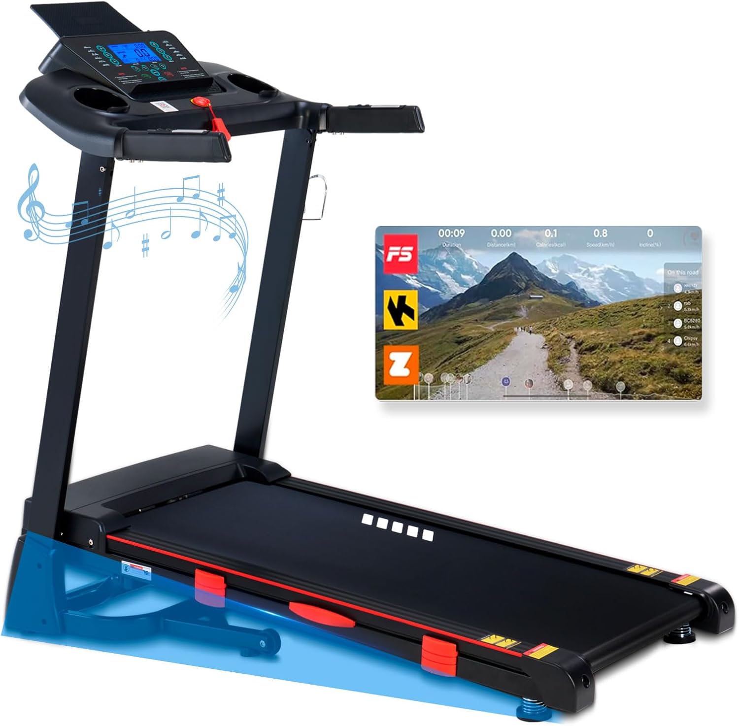ATEEDGE Treadmills for Home, 15% Auto Incline, 0.5-10 MPH, 18