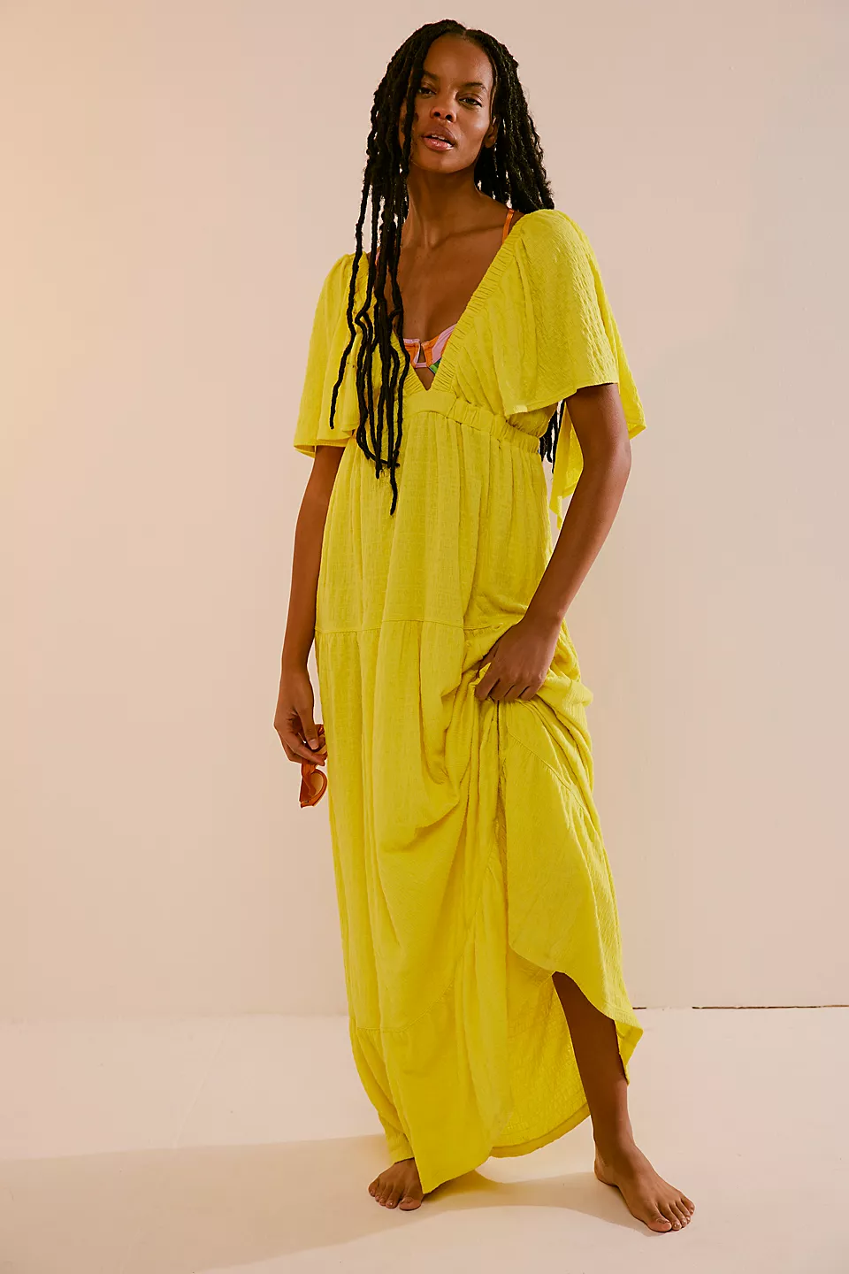 La La Maxi Dress-Golden Kiwi