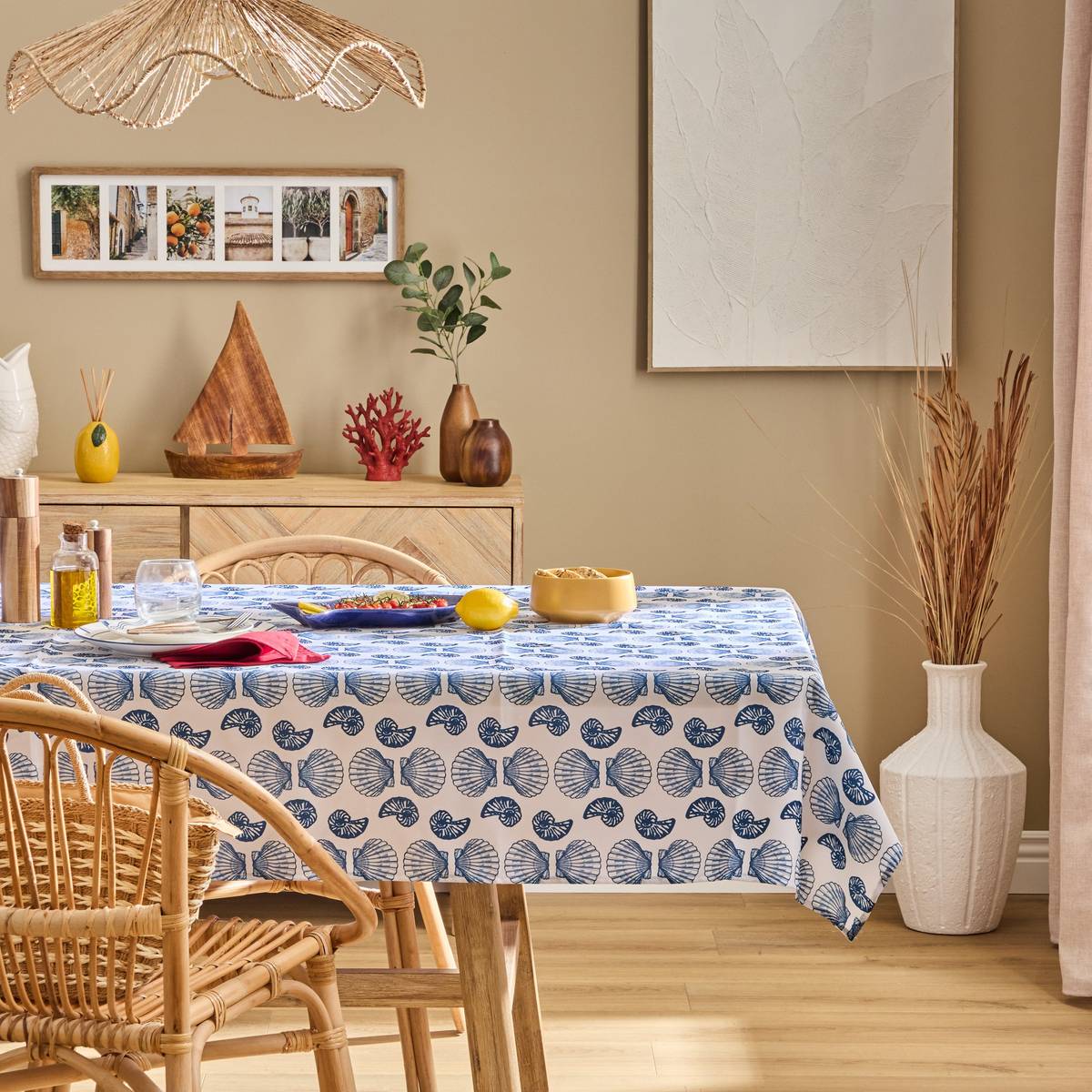 "Oceania" Tablecloth 240x140 cm, Navy Blue