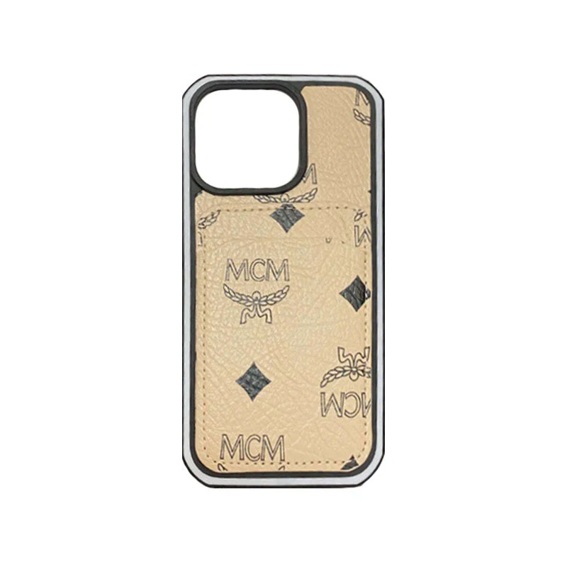MCM iPhone Case With Card Holder  Yellow-MCK240603 - Wholesale & Influencer