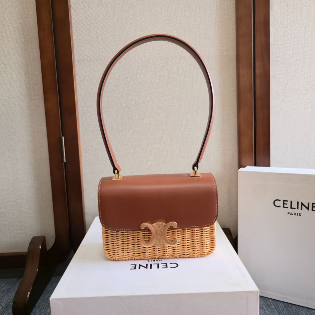 CELINE TEEN GARANCE BAG IN WICKER