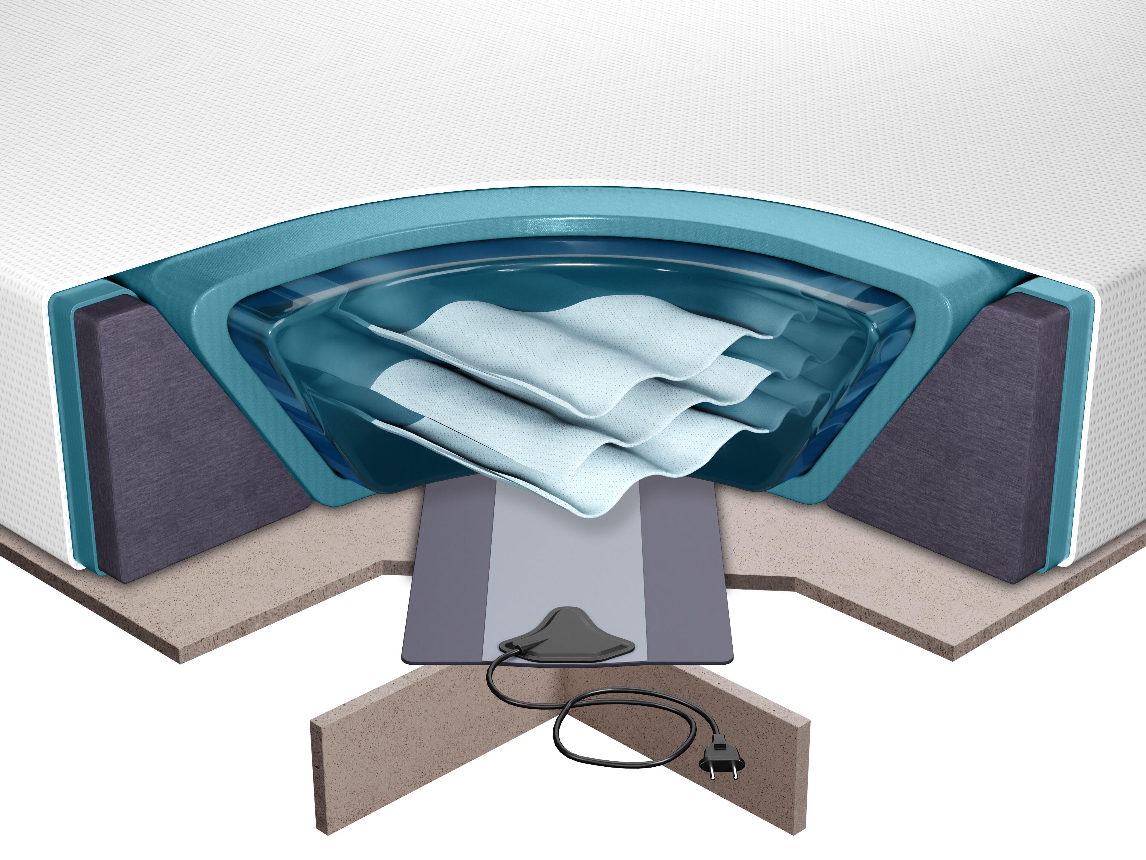 Waterbed Mattress with Accessories and Platform SOLERS 180 x 200 cm (EU Super King)