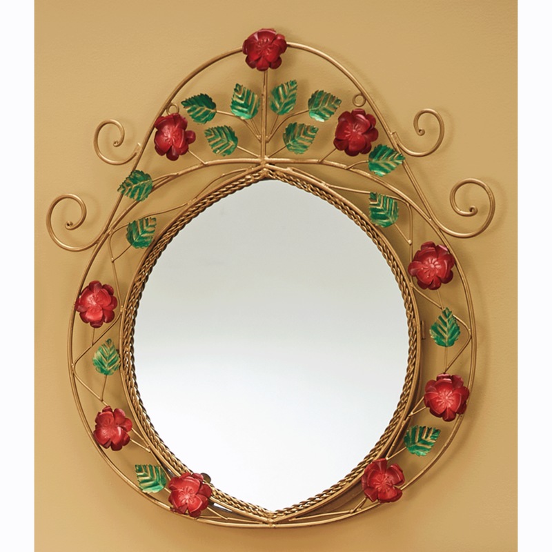Roses Scroll Mirror - MIDNIGHT VELVET CATALOG