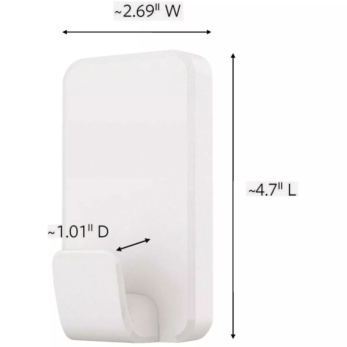 Command Extra Large 15 Lb. Adhesive Hook, White, 2 Hooks, 8 Strips