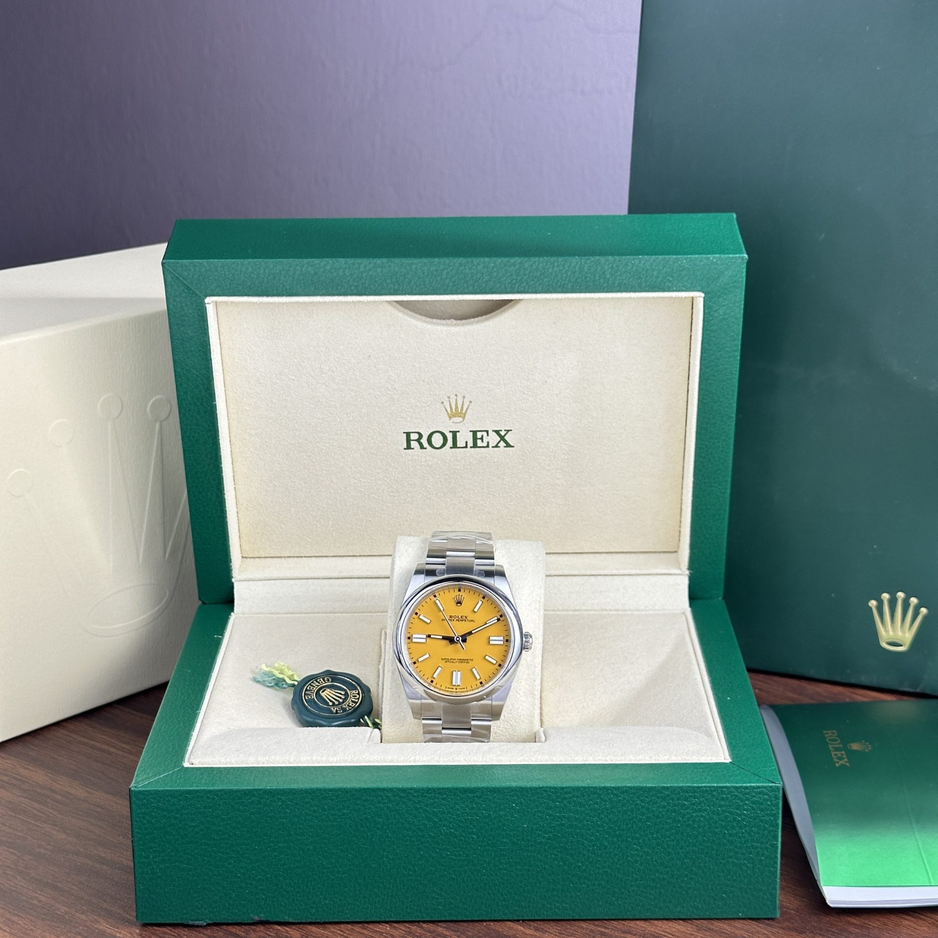 Rolex Clone Watch Oyster Perpetual 124300 Yellow Dial Clean Factory 41mm - Elite Watch Atelier