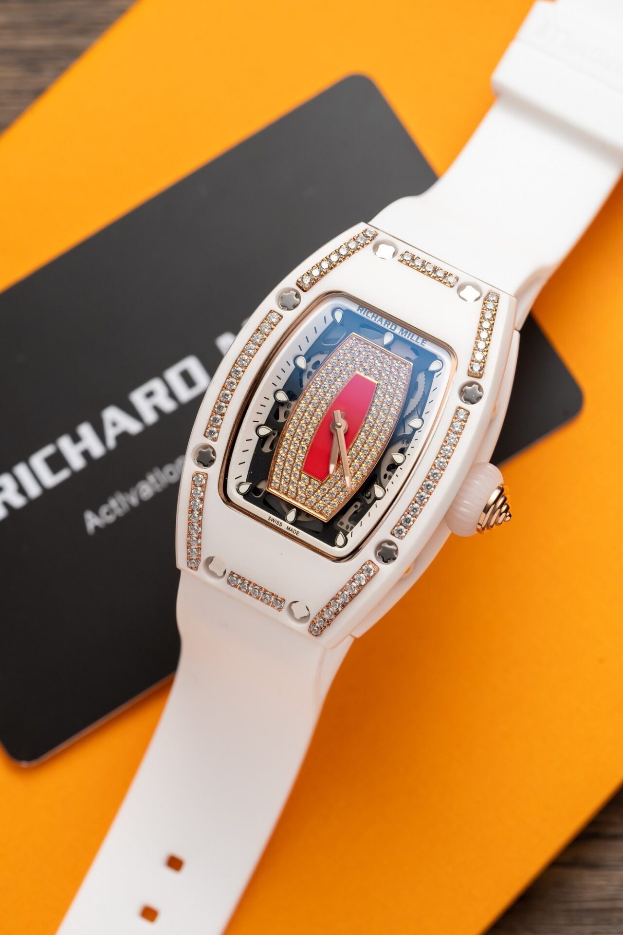 Richard Mille RM07-01 Replica Watch With Diamonds White Ceramic Case 36mm - Top club