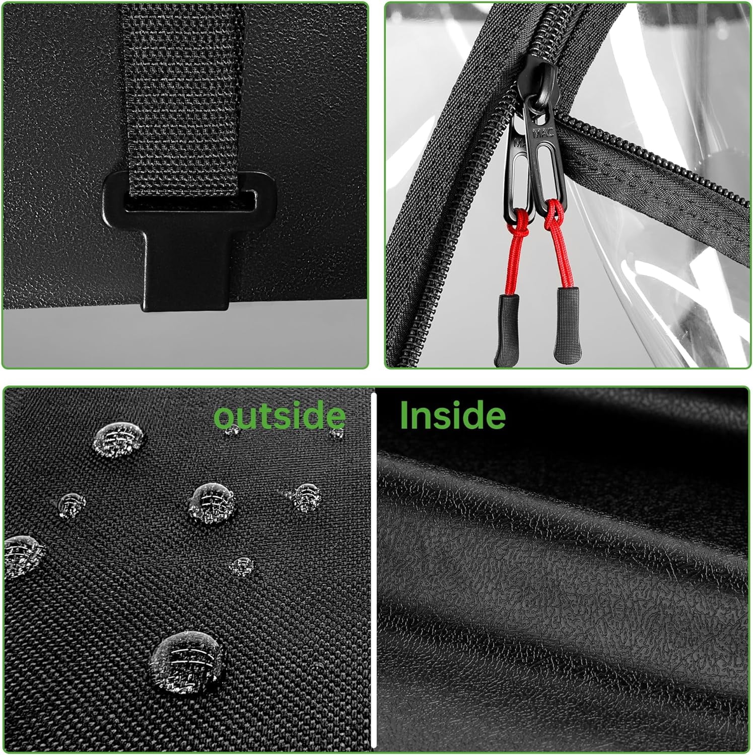 10L0L 2 Passenger Golf Cart Enclosures Fit EZGO TXT RXV, Waterproof Driving Cover Black Golf Cart Accessories - Image 2
