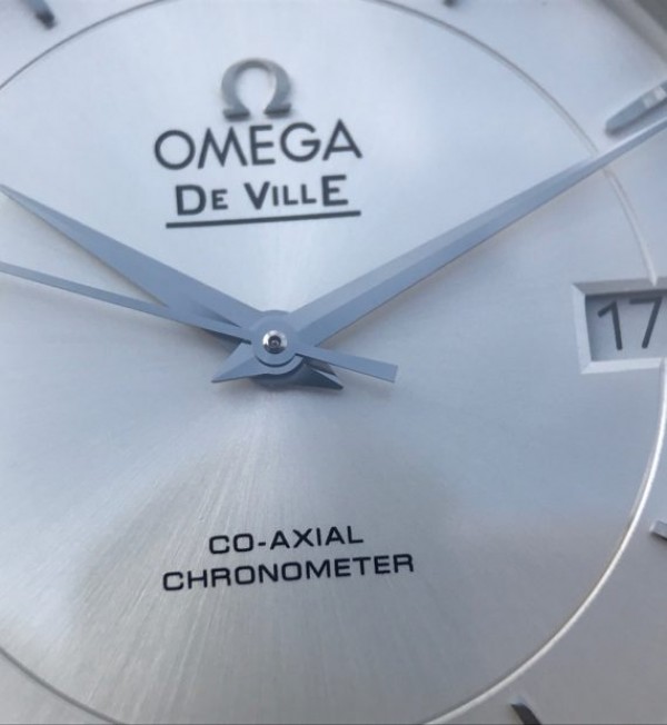 Replica Omega V6 De Ville 37mm SS White Dial Black Leather Strap A2892 - Top club